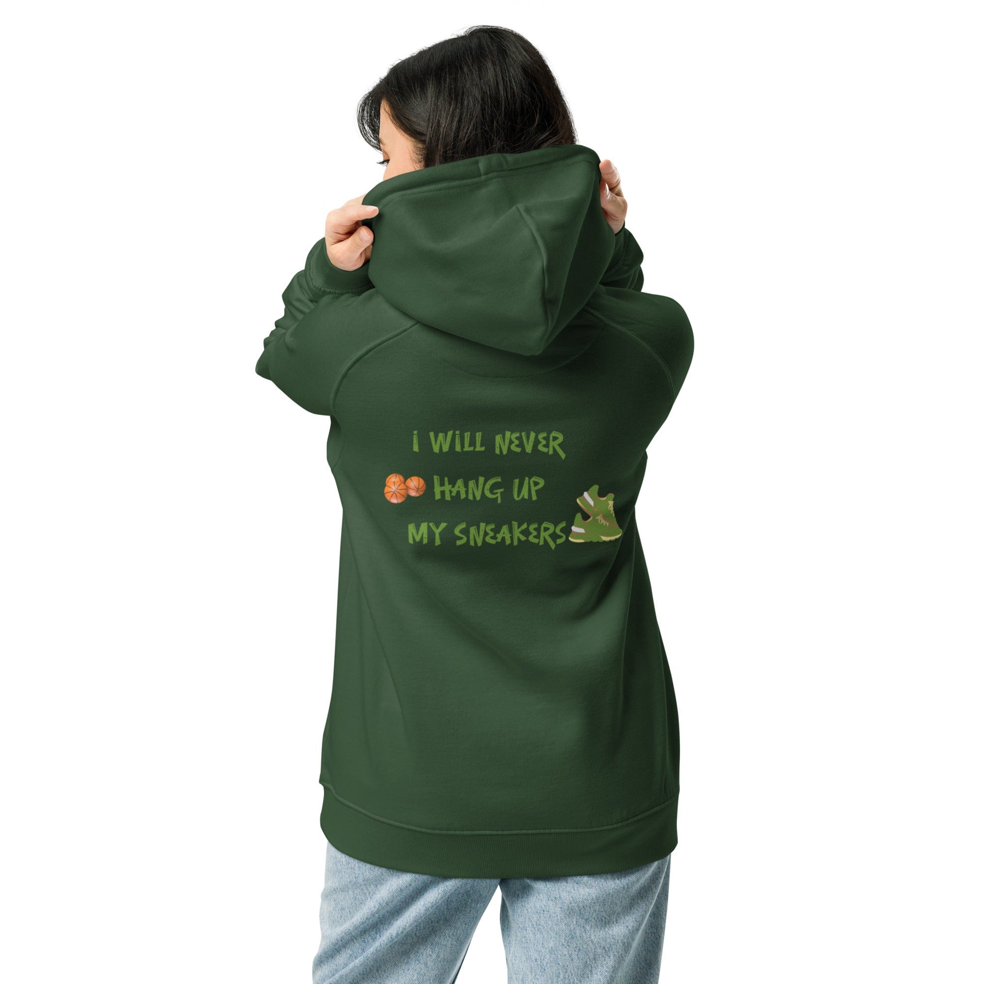 OGBALLA "Never Hang Up My Sneakers" Unisex eco raglan hoodie