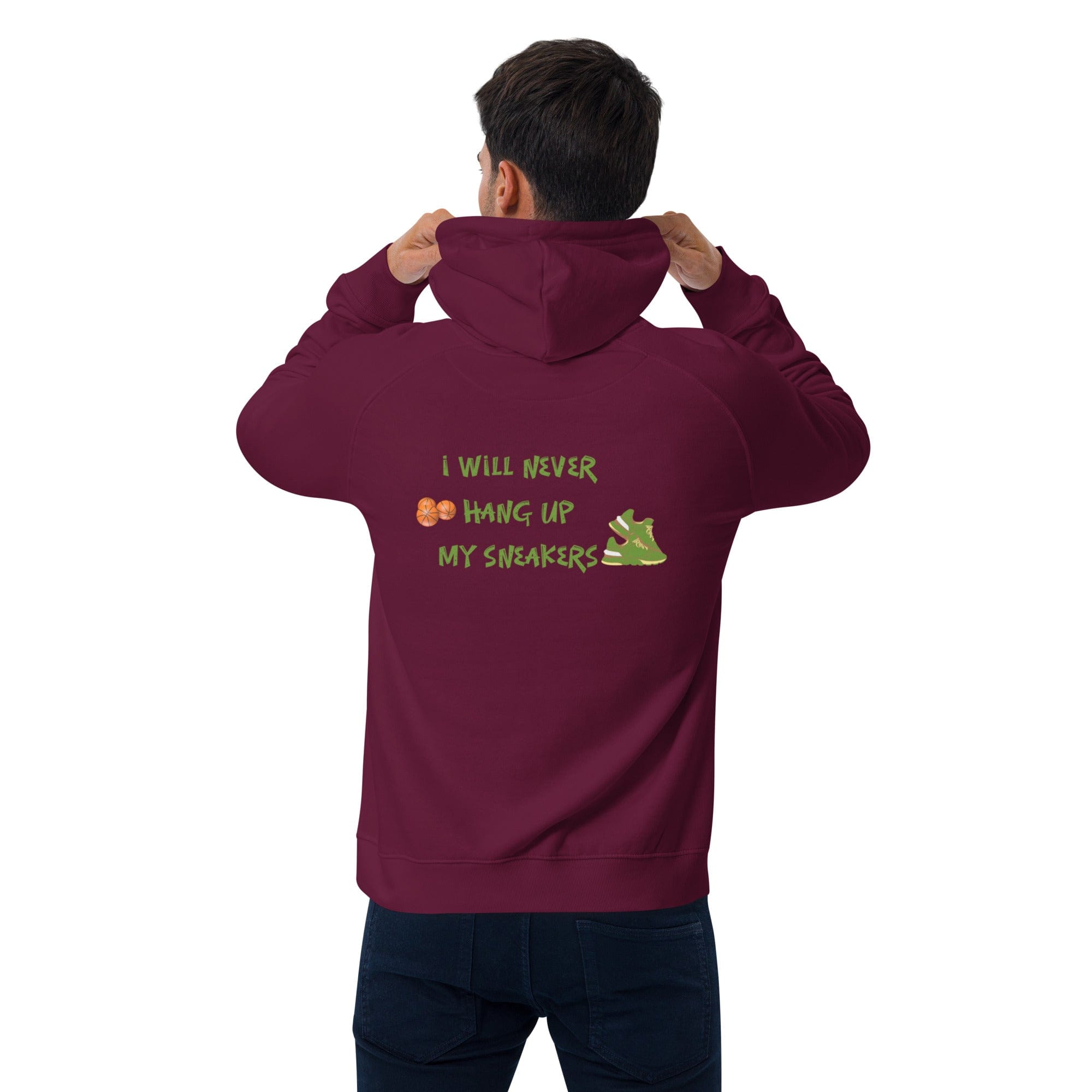 OGBALLA "Never Hang Up My Sneakers" Unisex eco raglan hoodie