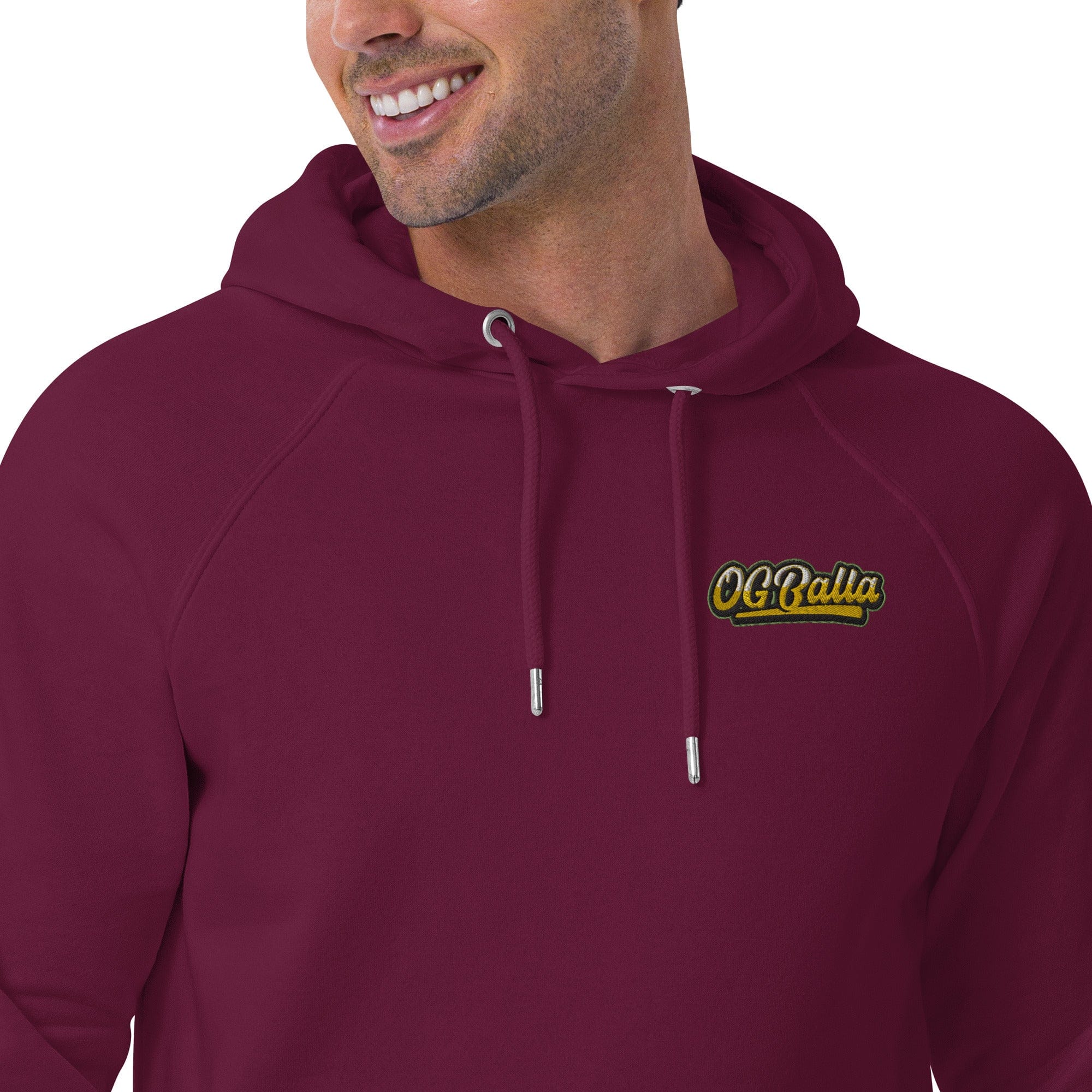 OGBALLA "Never Hang Up My Sneakers" Unisex eco raglan hoodie