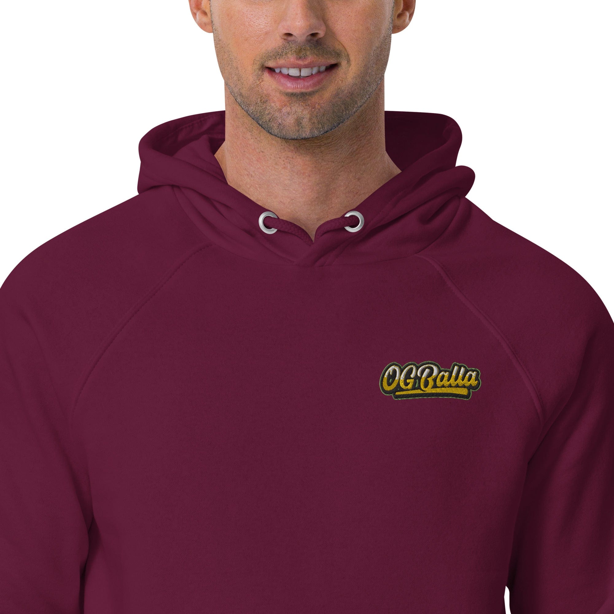 OGBALLA "Never Hang Up My Sneakers" Unisex eco raglan hoodie