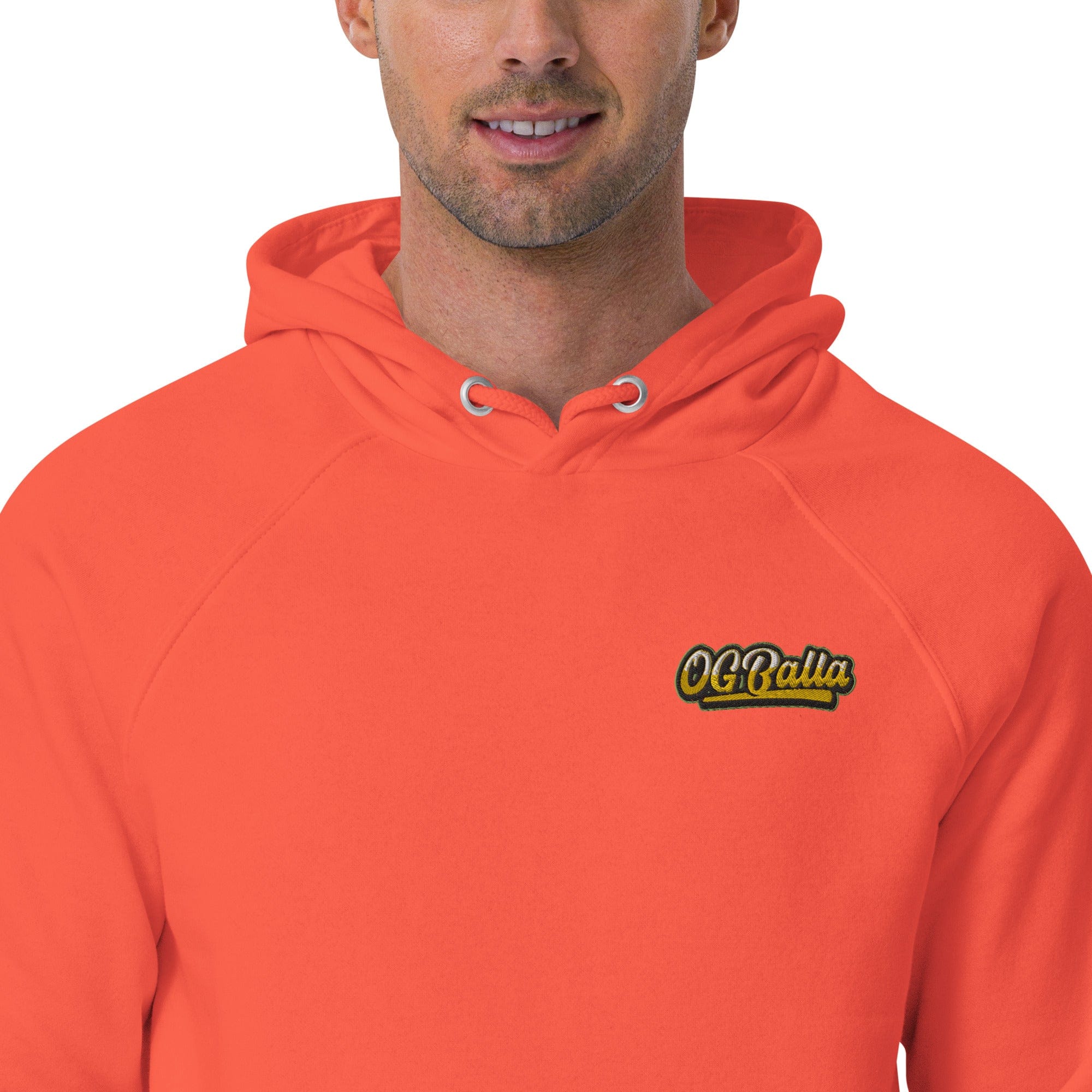 OGBALLA "Never Hang Up My Sneakers" Unisex eco raglan hoodie