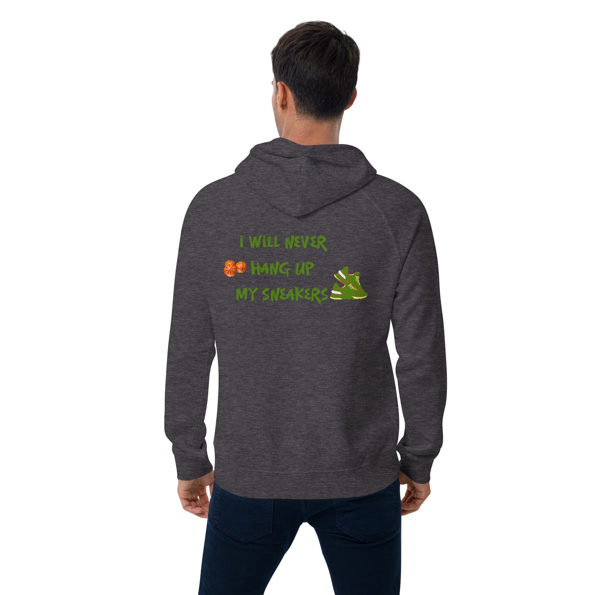 OGBALLA "Never Hang Up My Sneakers" Unisex eco raglan hoodie
