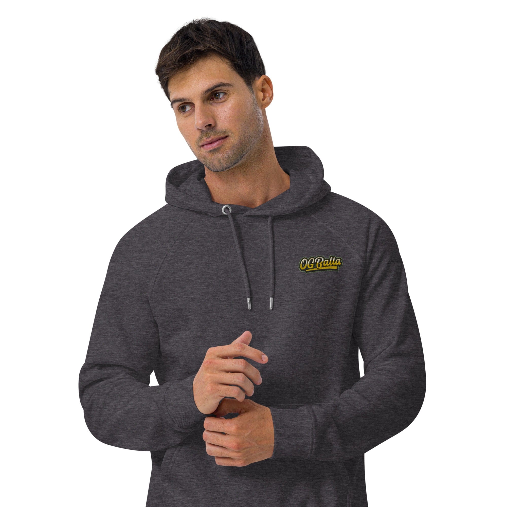OGBALLA "Never Hang Up My Sneakers" Unisex eco raglan hoodie