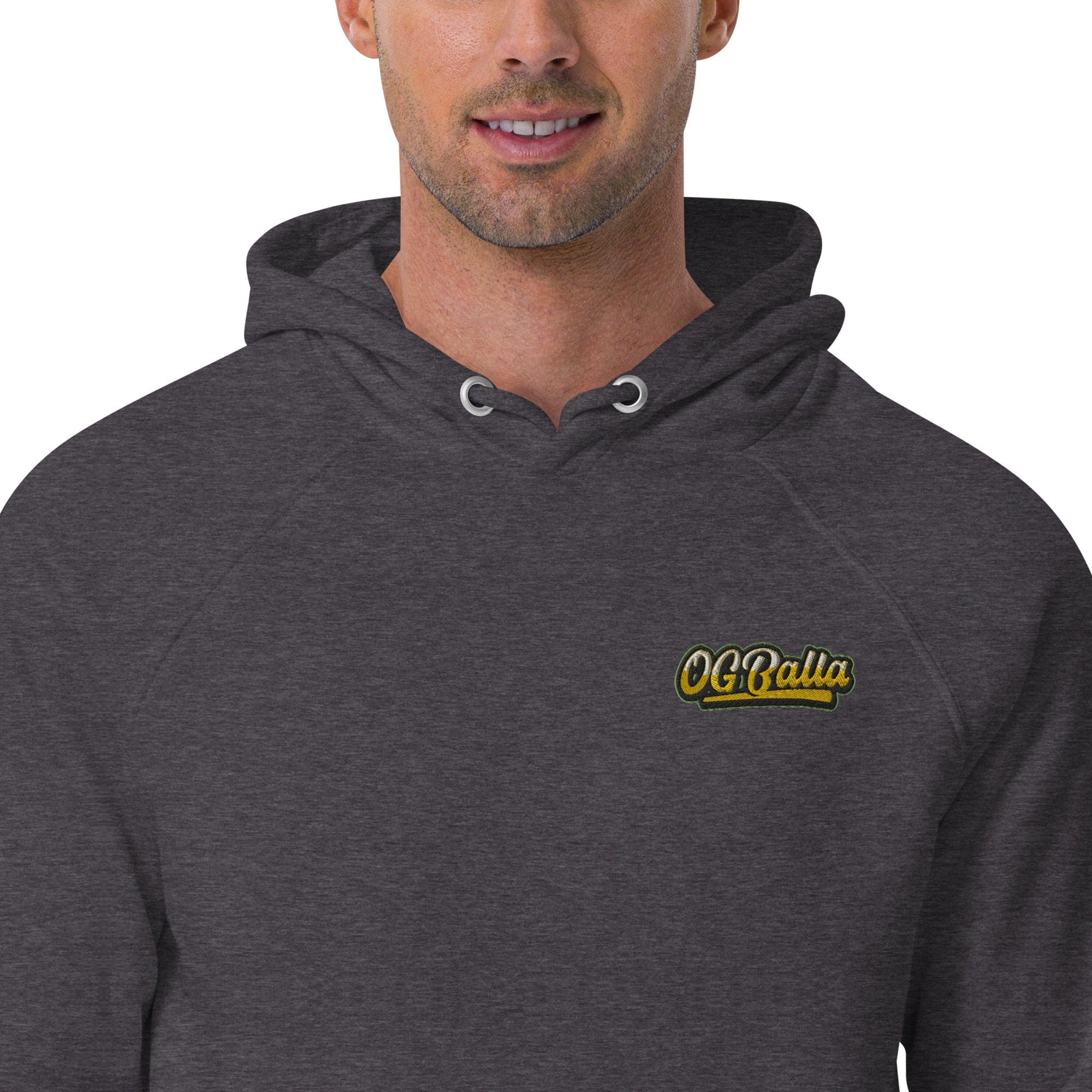 OGBALLA "Never Hang Up My Sneakers" Unisex eco raglan hoodie