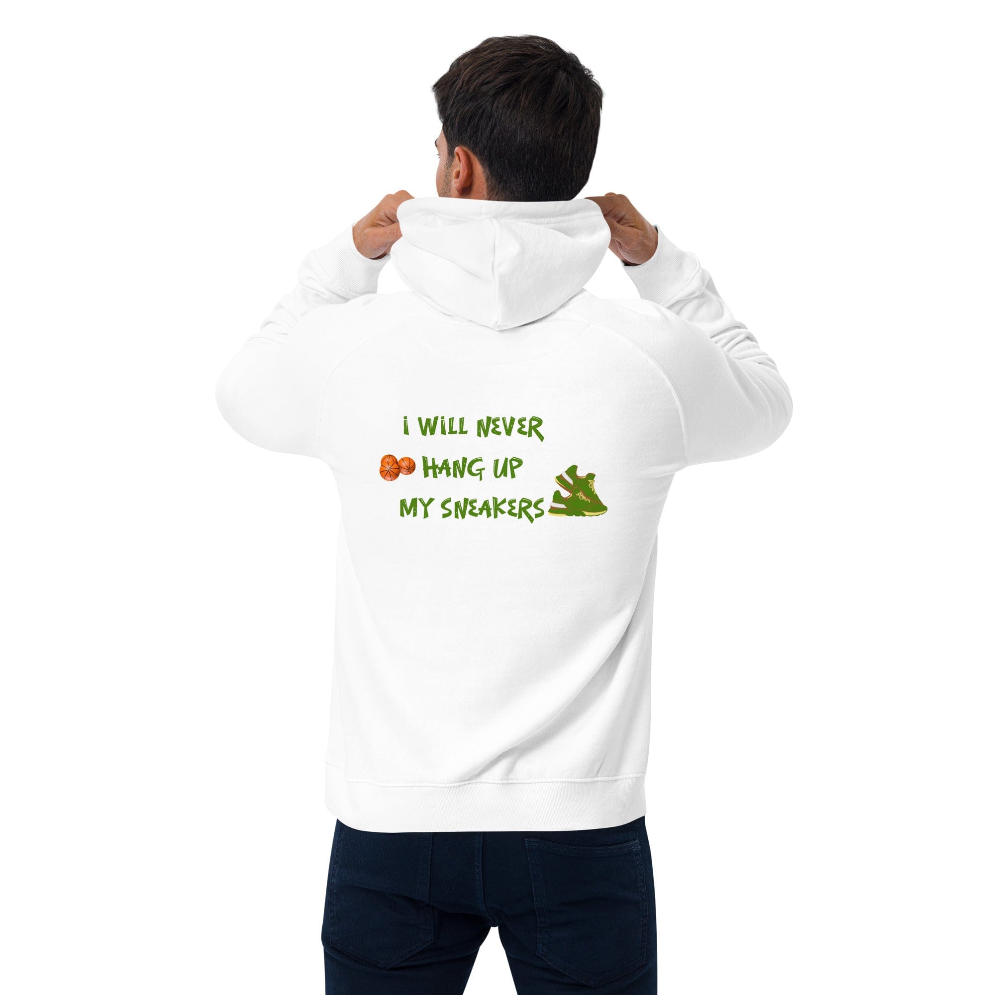 OGBALLA "Never Hang Up My Sneakers" Unisex eco raglan hoodie