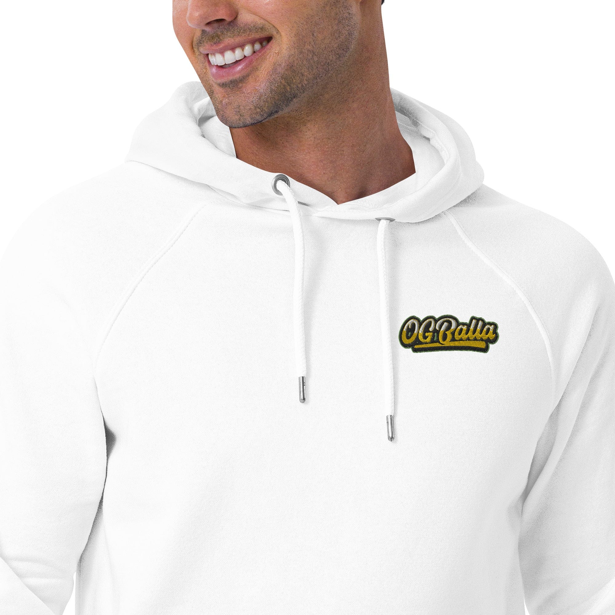 OGBALLA "Never Hang Up My Sneakers" Unisex eco raglan hoodie