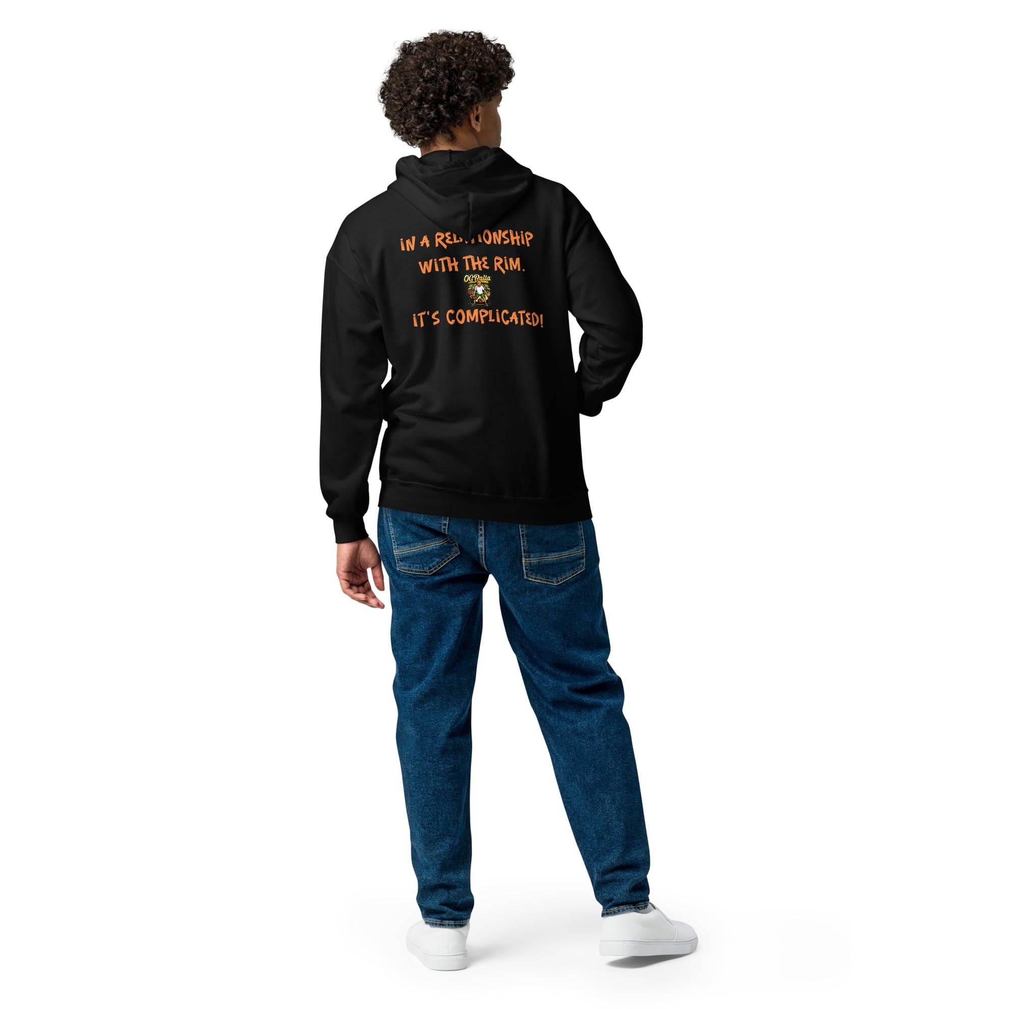 OGBALLA "In A Relationship With The Rim" Unisex heavy blend zip hoodie