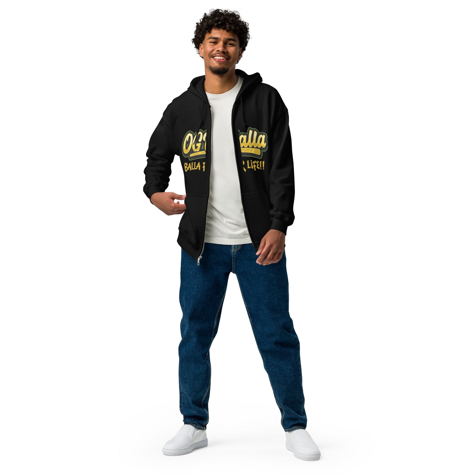 OGBALLA "In A Relationship With The Rim" Unisex heavy blend zip hoodie
