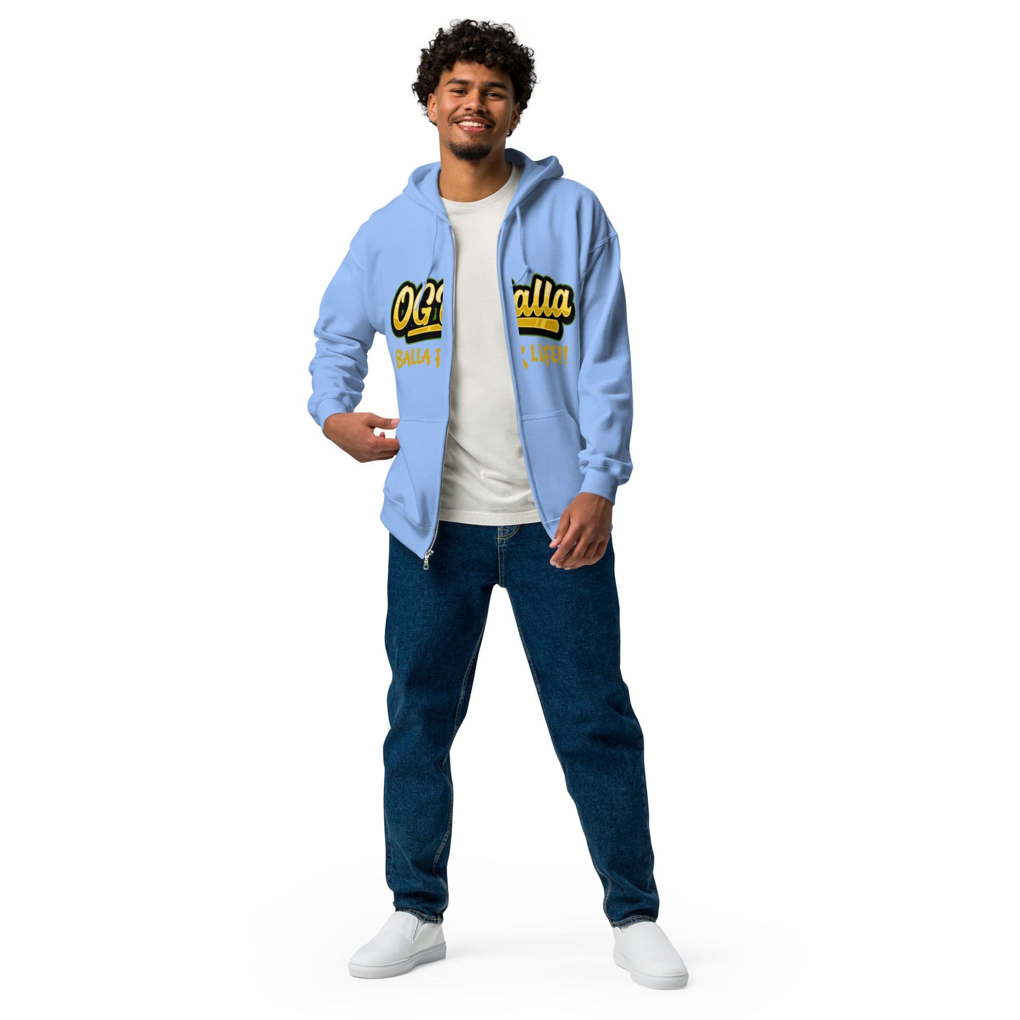 OGBALLA "In A Relationship With The Rim" Unisex heavy blend zip hoodie