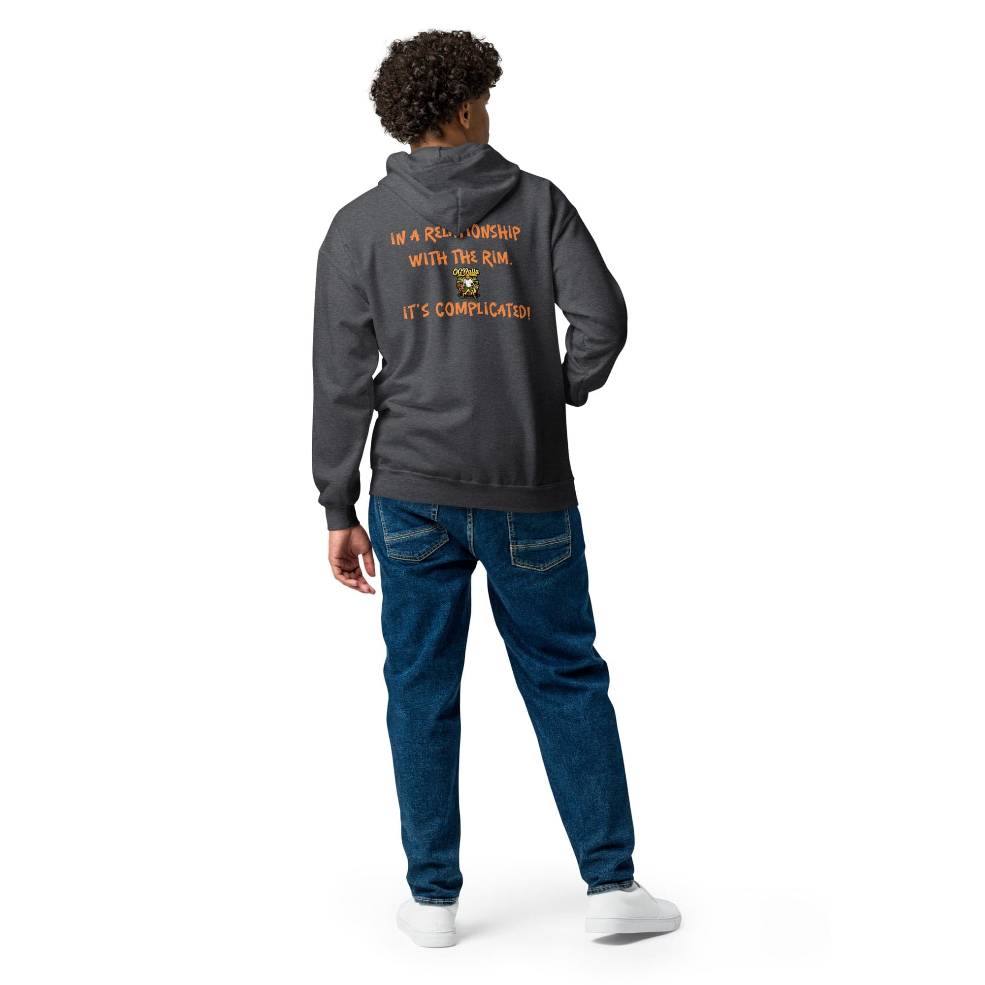 OGBALLA "In A Relationship With The Rim" Unisex heavy blend zip hoodie