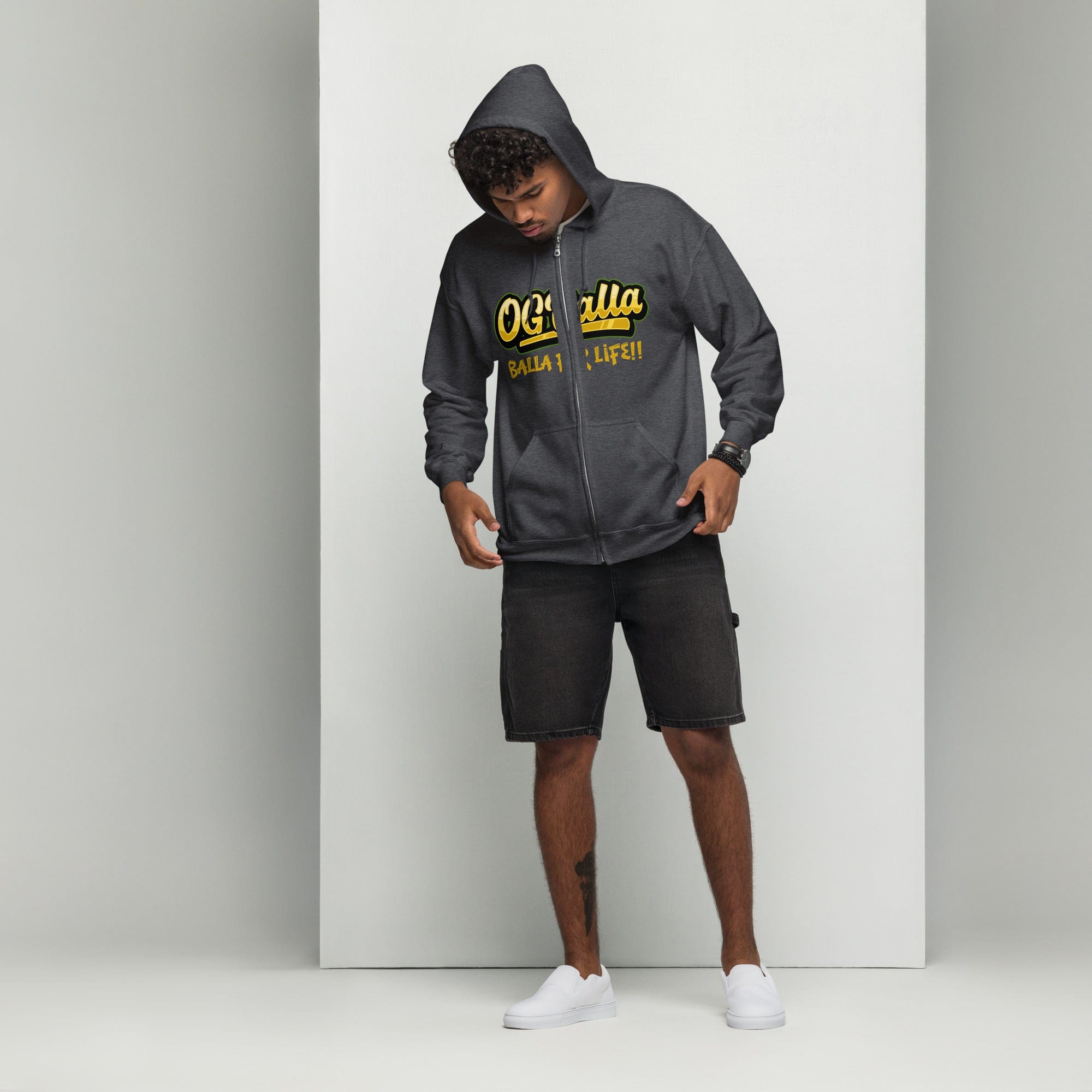 OGBALLA "In A Relationship With The Rim" Unisex heavy blend zip hoodie *NEW - OGBALLA.com