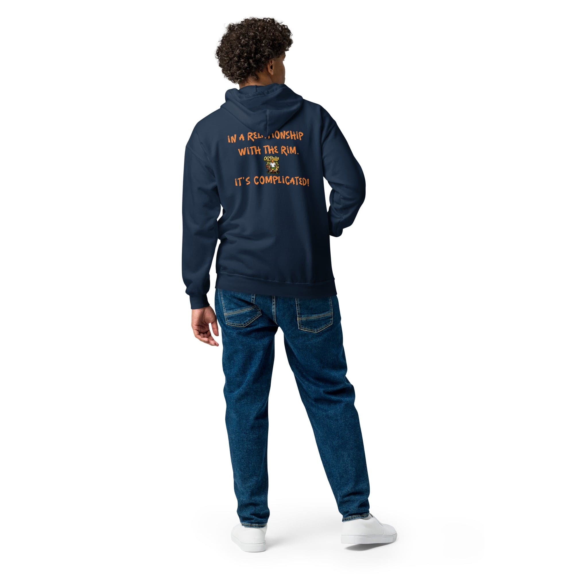 OGBALLA "In A Relationship With The Rim" Unisex heavy blend zip hoodie