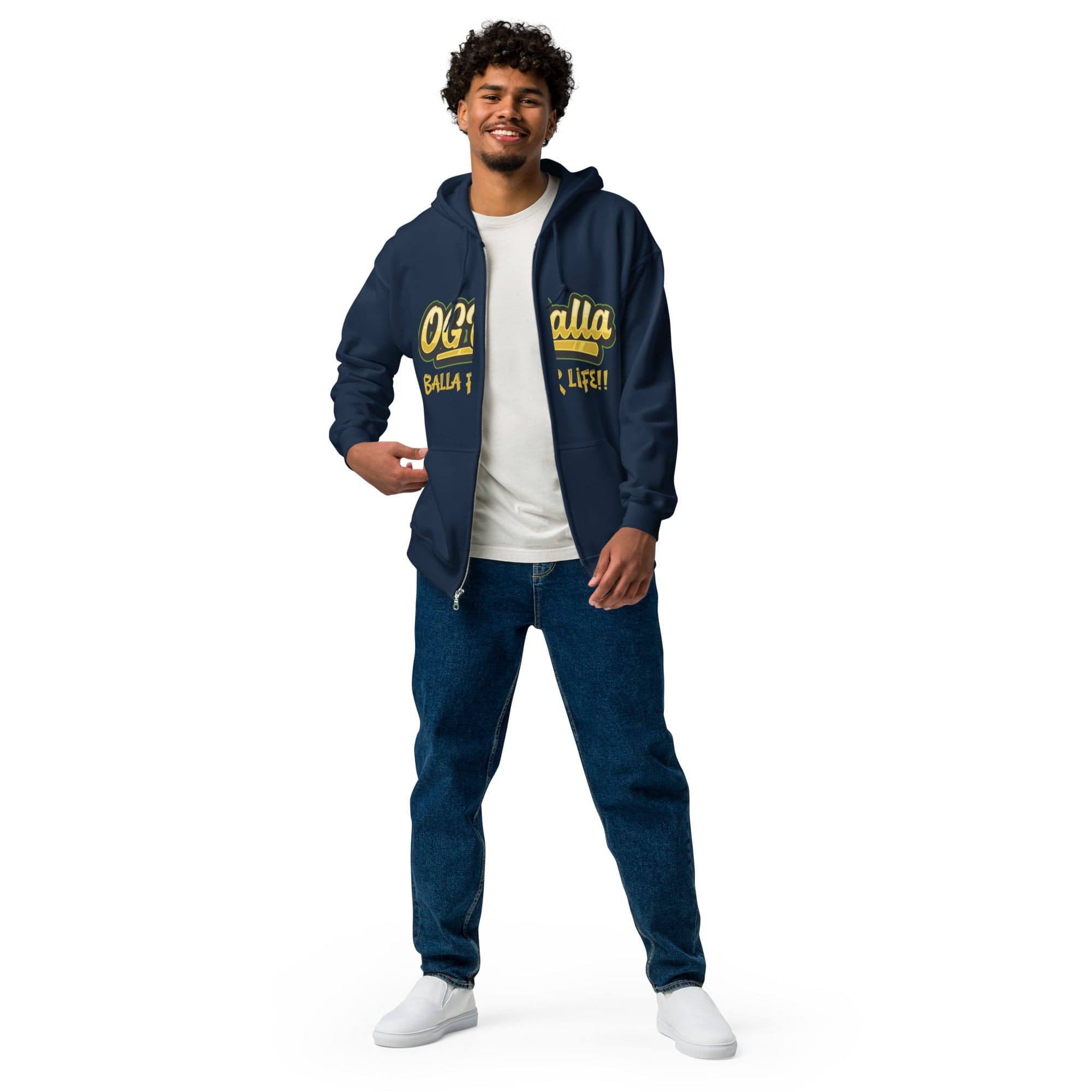 OGBALLA "In A Relationship With The Rim" Unisex heavy blend zip hoodie