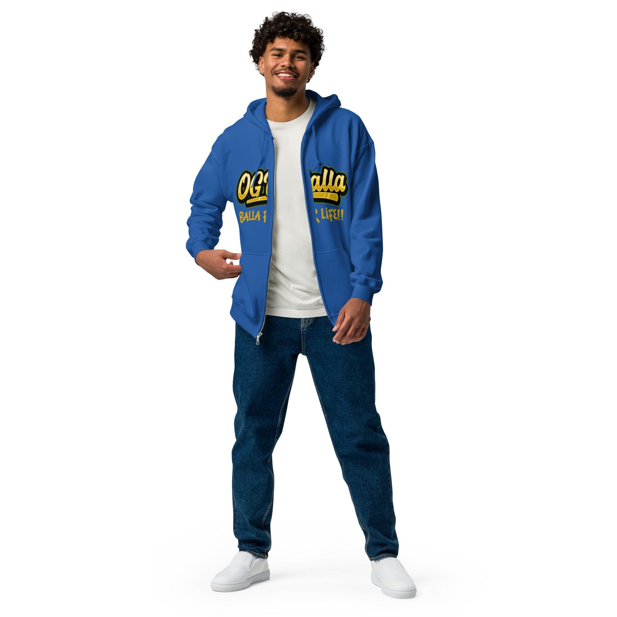 OGBALLA "In A Relationship With The Rim" Unisex heavy blend zip hoodie