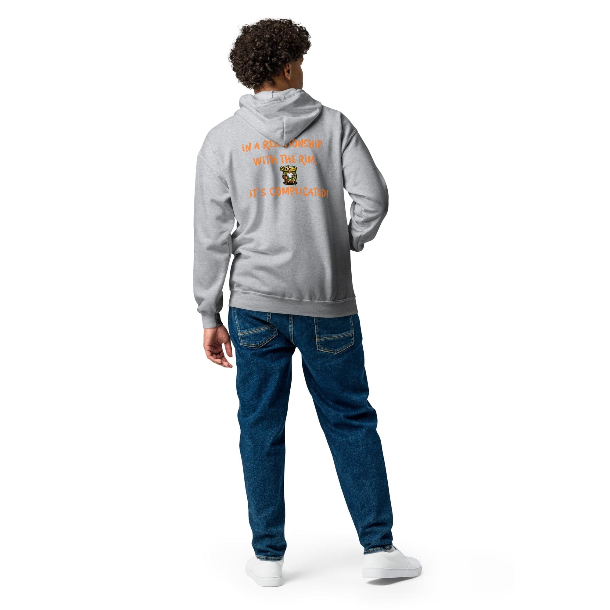 OGBALLA "In A Relationship With The Rim" Unisex heavy blend zip hoodie