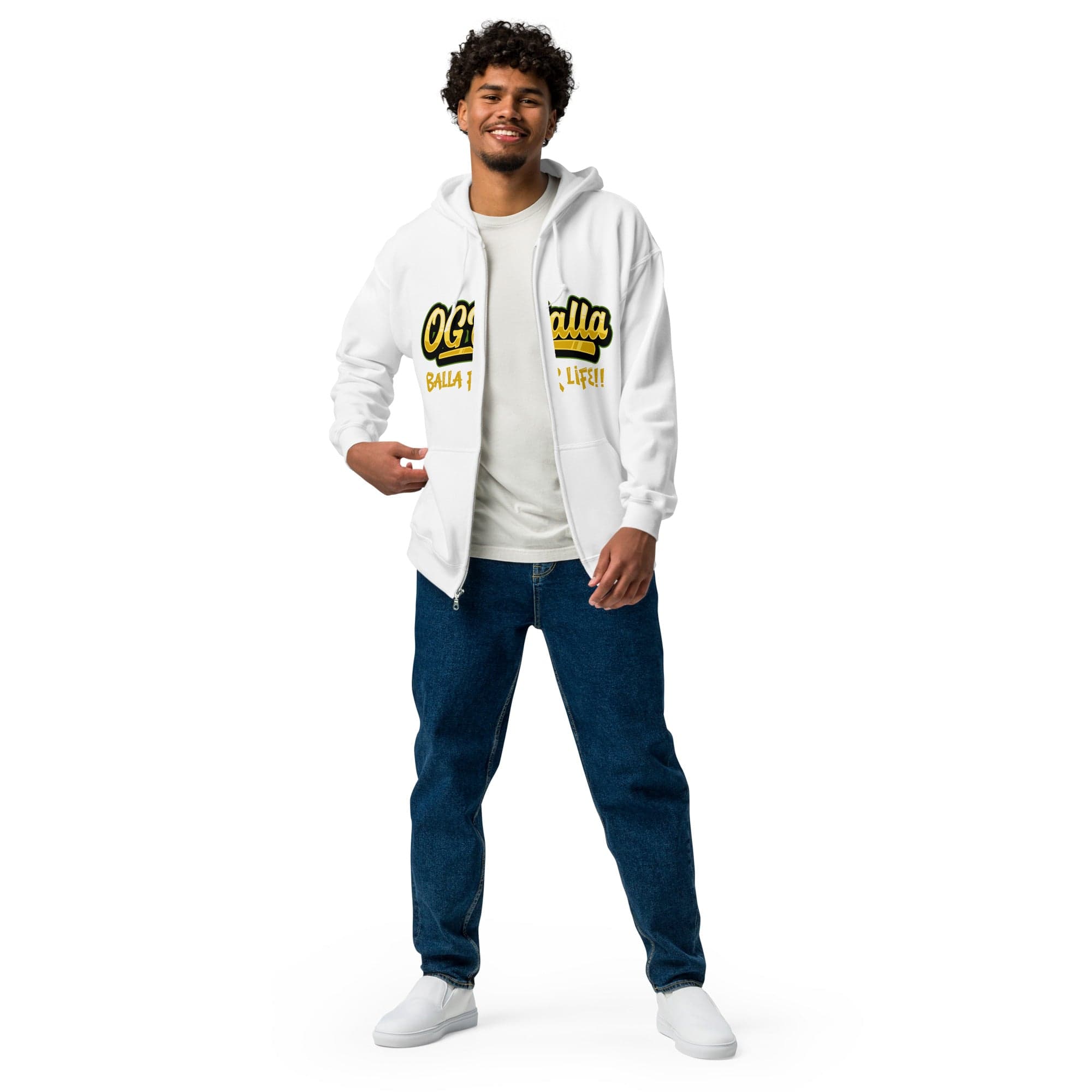 OGBALLA "In A Relationship With The Rim" Unisex heavy blend zip hoodie *NEW - OGBALLA.com