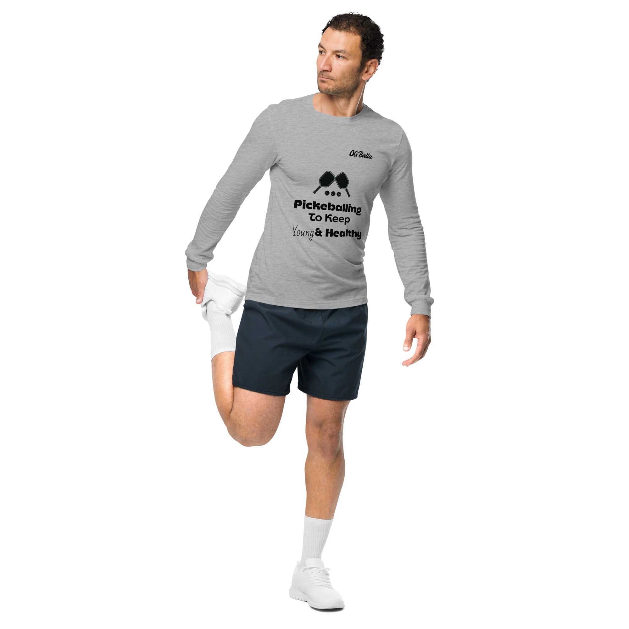 OGBALLA "Balling To Keep Young And Healthy" Quote Unisex Long Sleeve Tee