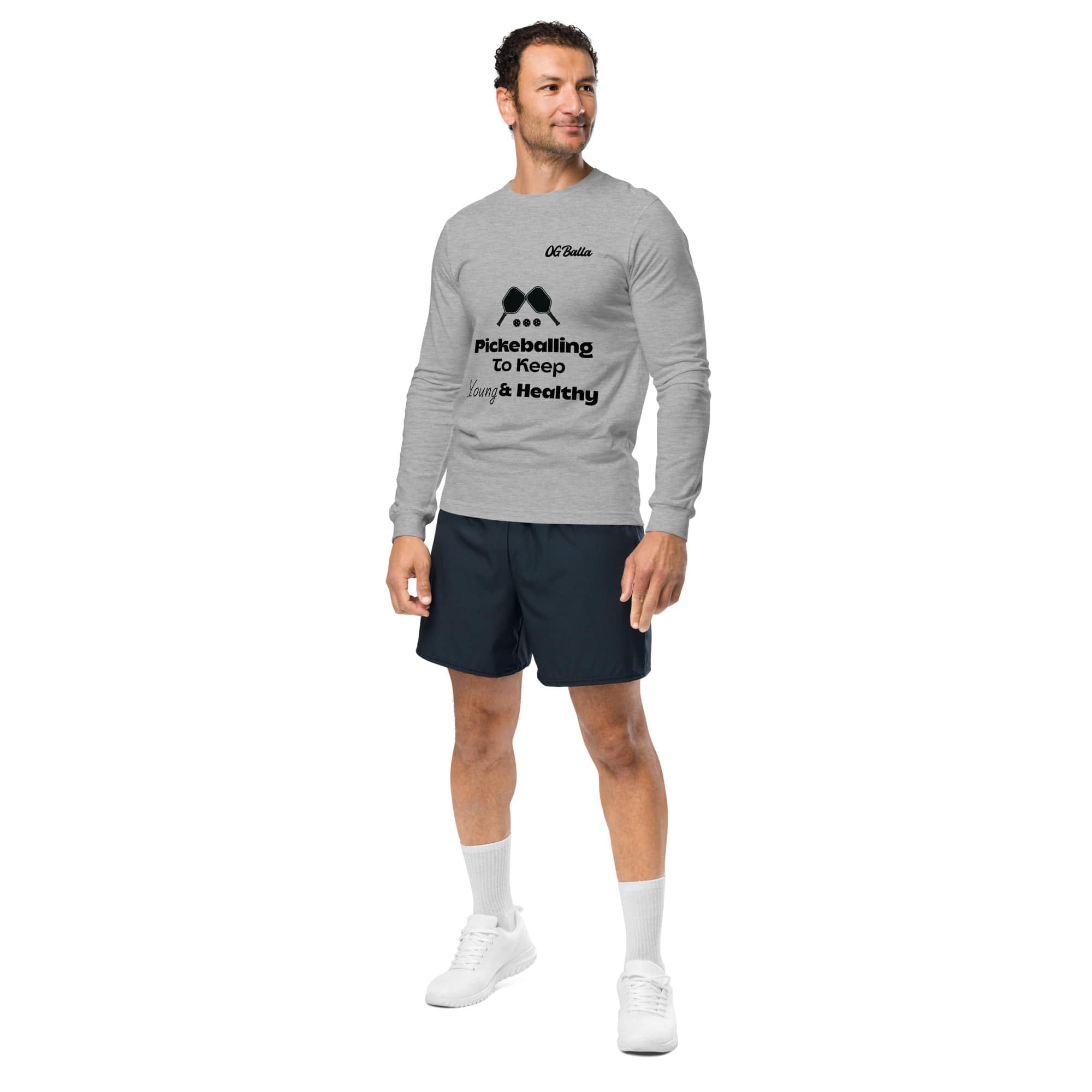 OGBALLA "Balling To Keep Young And Healthy" Quote Unisex Long Sleeve Tee