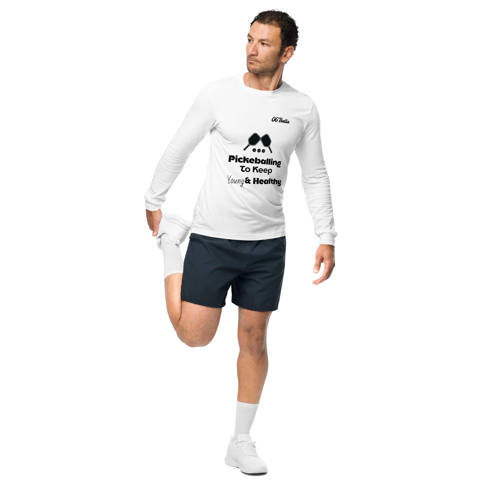 OGBALLA "Balling To Keep Young And Healthy" Quote Unisex Long Sleeve Tee