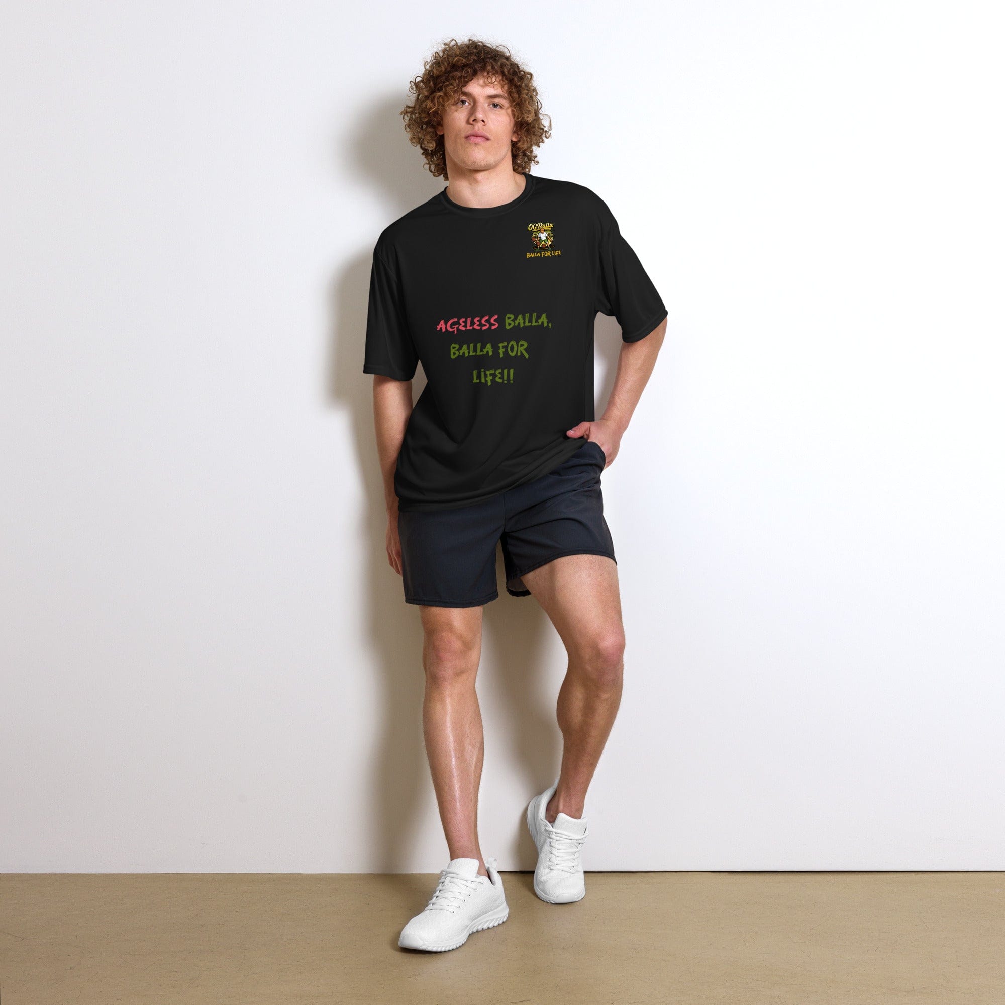 OGBALLA "Ageless Baller" Unisex performance crew neck t-shirt