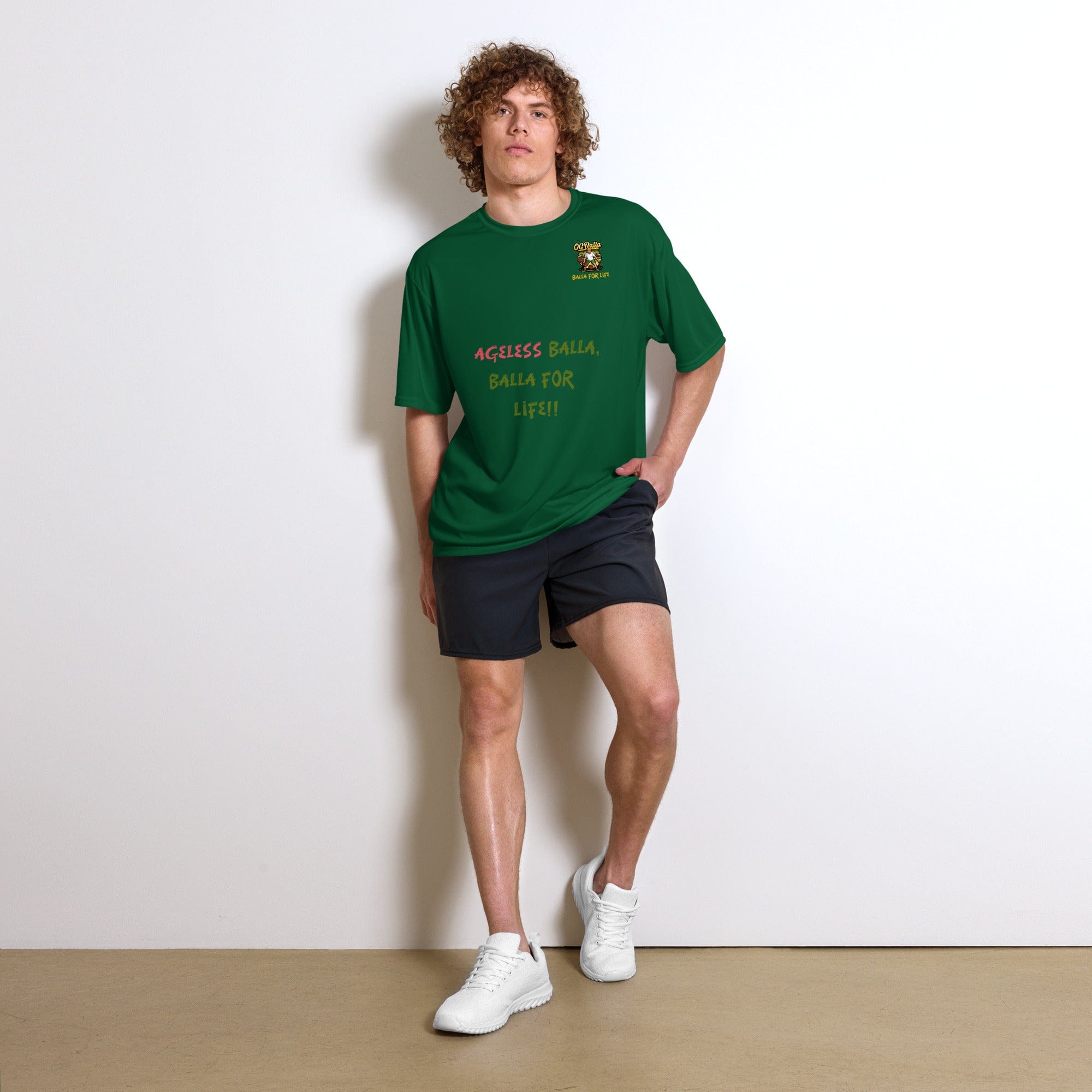 OGBALLA "Ageless Baller" Unisex performance crew neck t-shirt