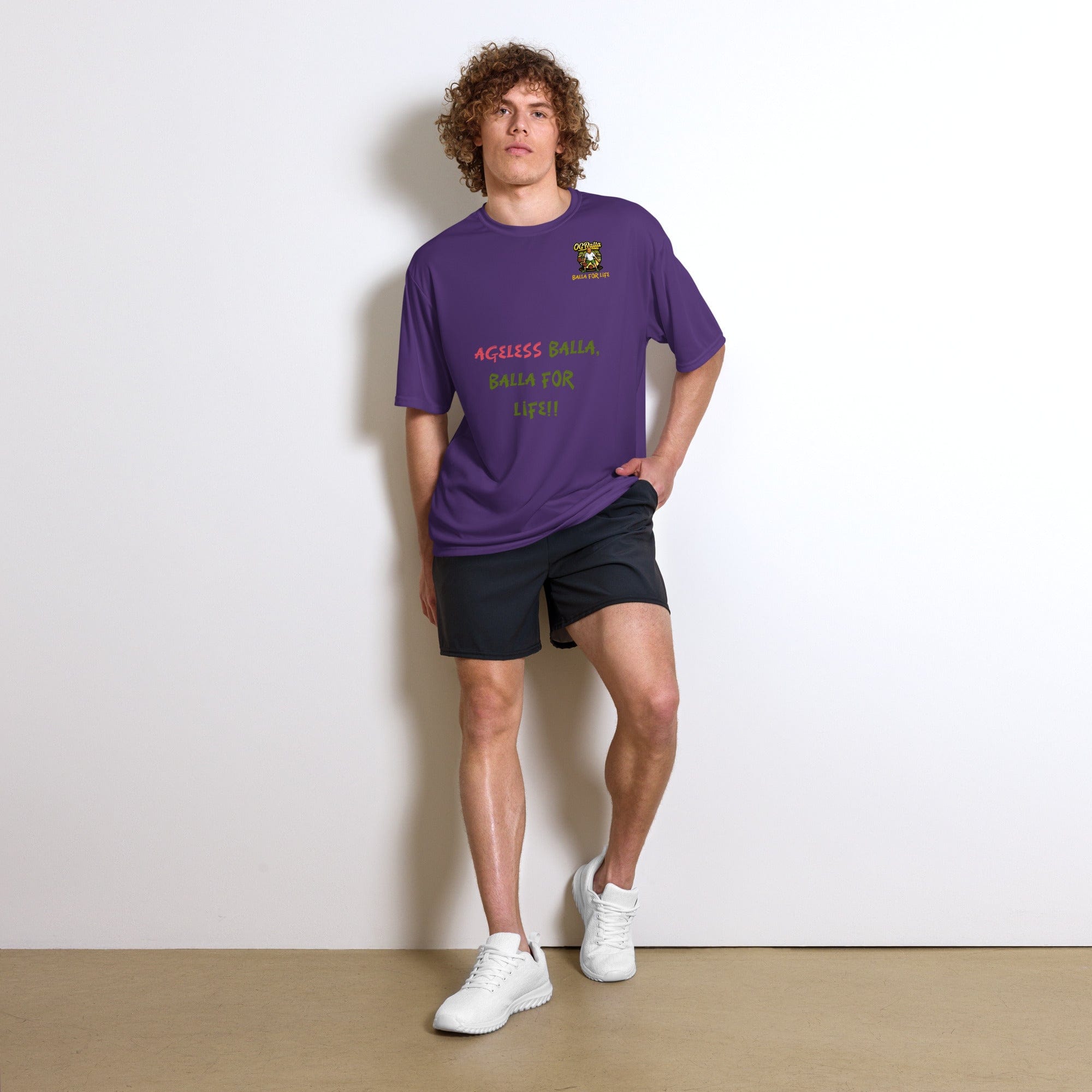 OGBALLA "Ageless Baller" Unisex performance crew neck t-shirt