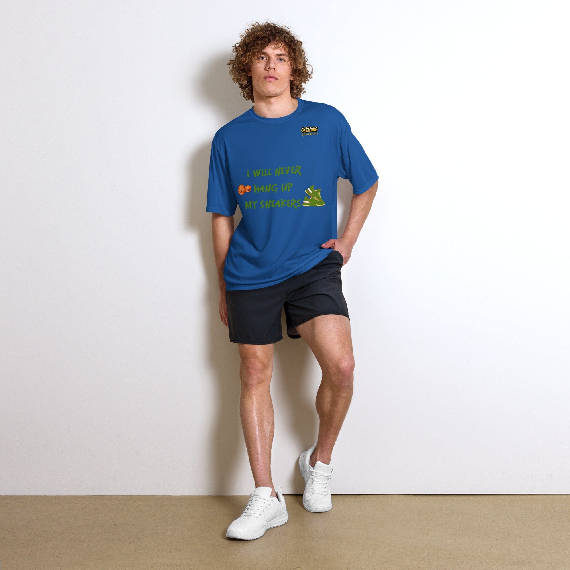 OGBALLA I Will Never Hang Up My Sneakers Unisex performance crew neck t-shirt