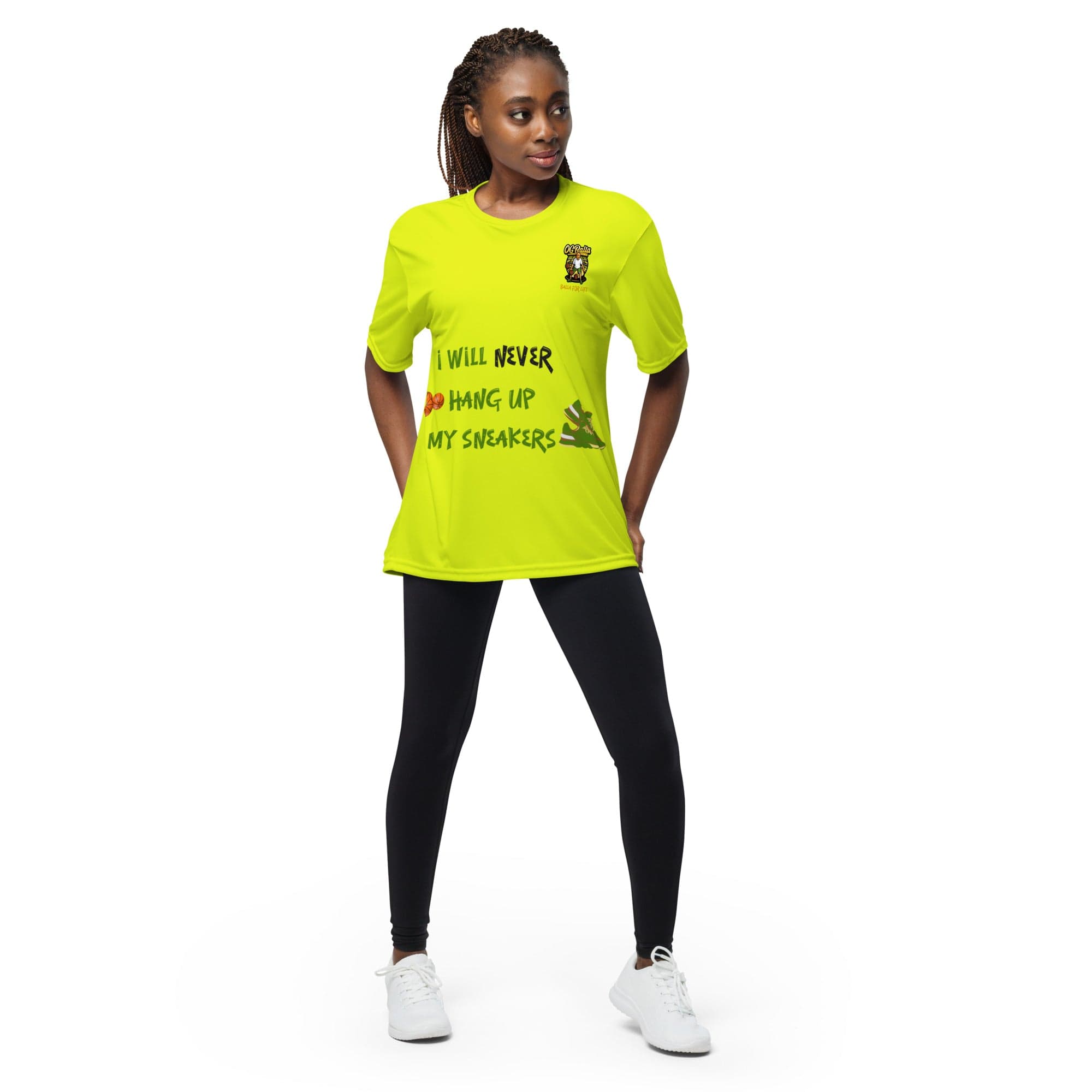OGBALLA I Will Never Hang Up My Sneakers Unisex performance crew neck t-shirt *NEW