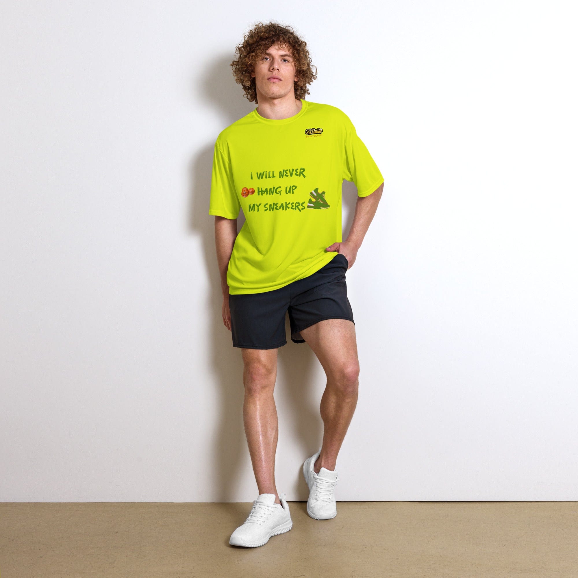 OGBALLA I Will Never Hang Up My Sneakers Unisex performance crew neck t-shirt
