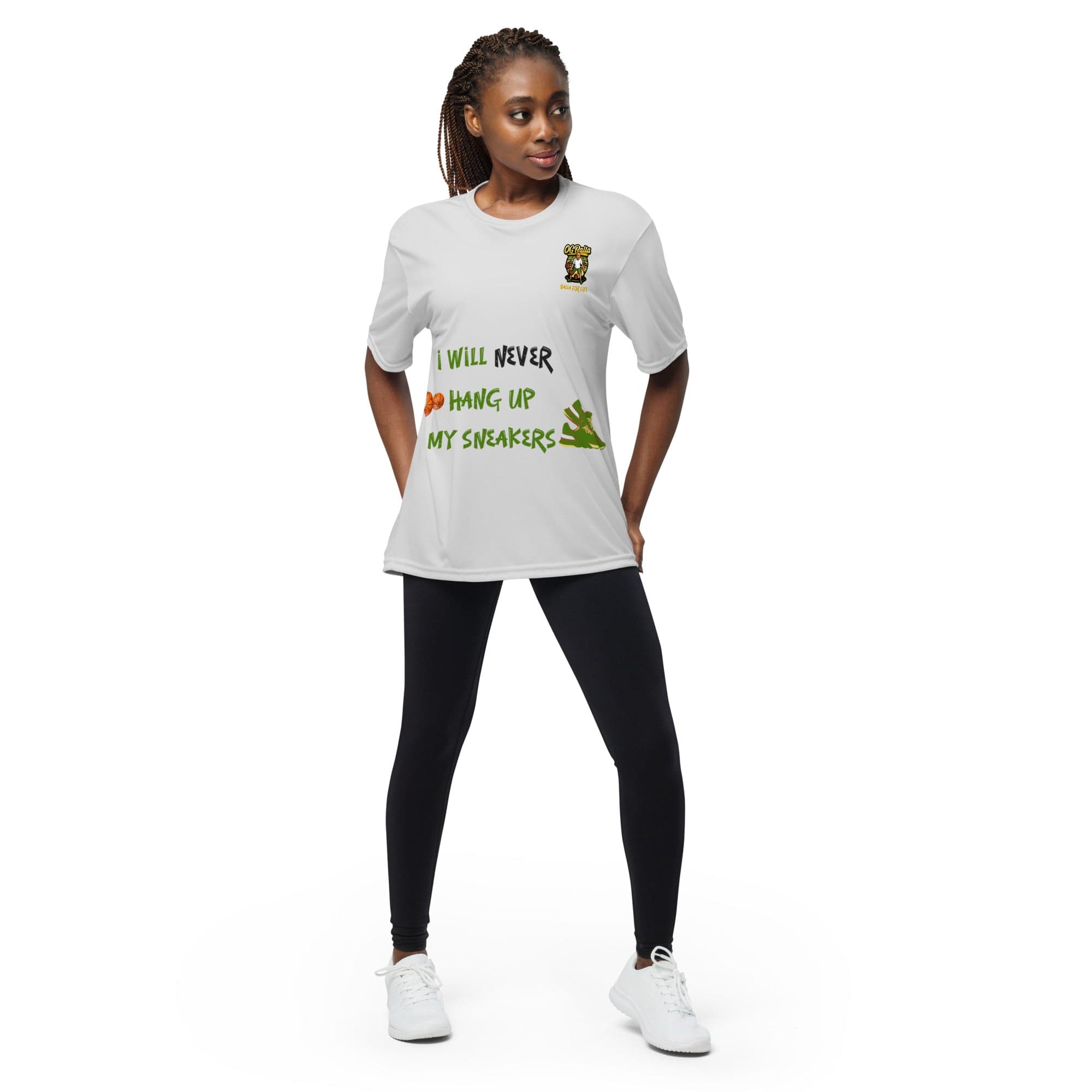 OGBALLA I Will Never Hang Up My Sneakers Unisex performance crew neck t-shirt *NEW