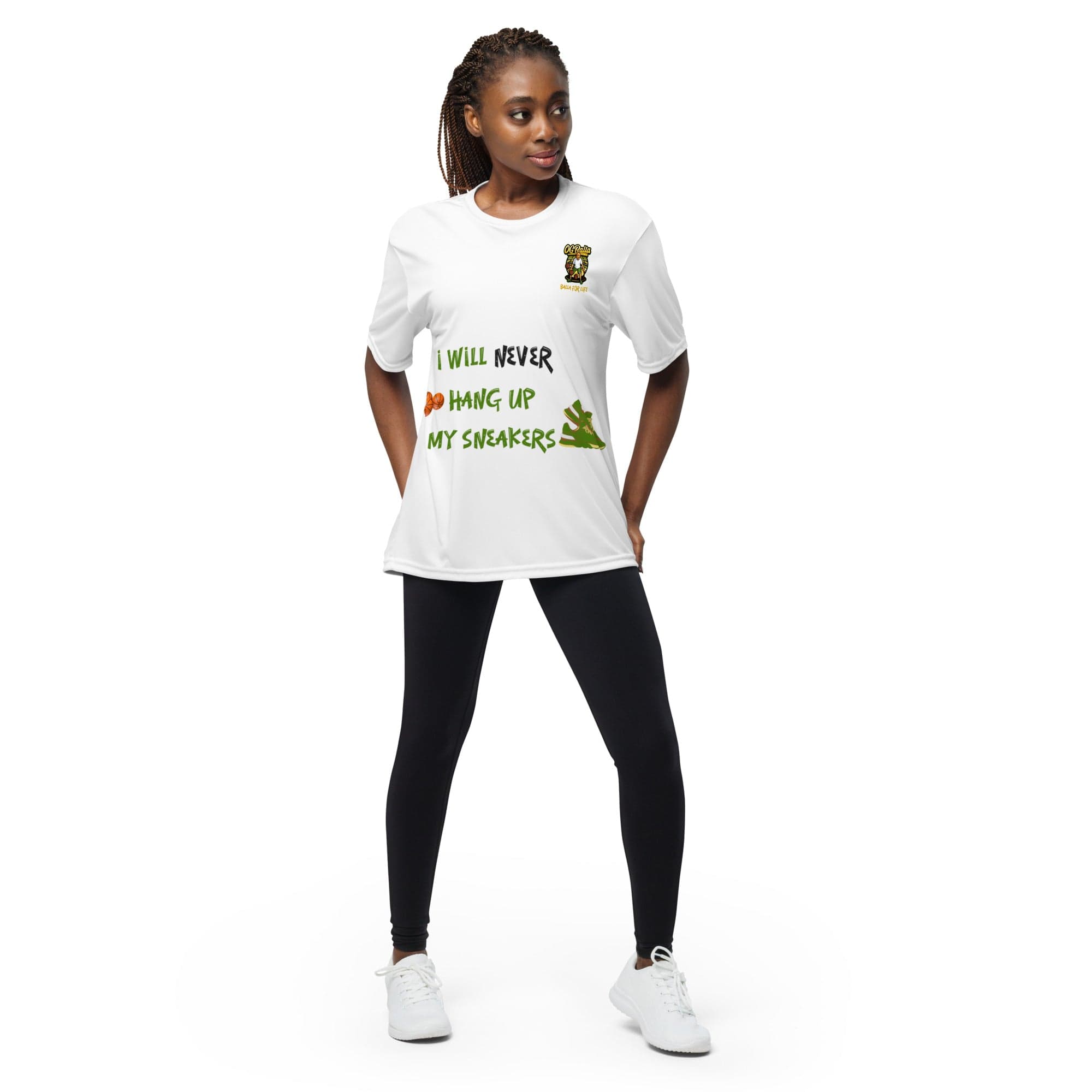 OGBALLA I Will Never Hang Up My Sneakers Unisex performance crew neck t-shirt *NEW