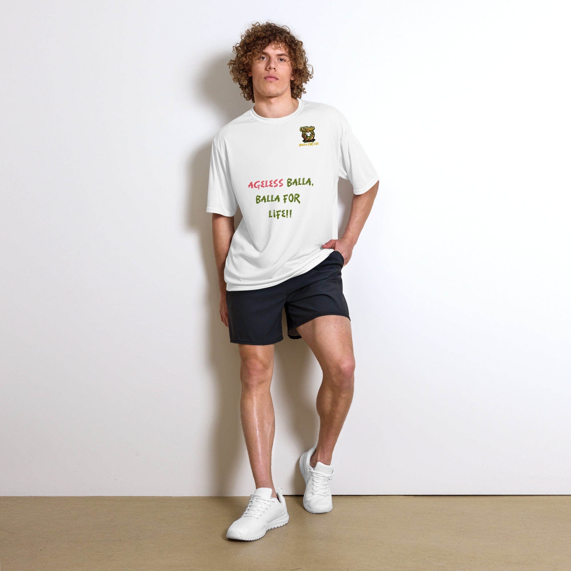 OGBALLA "Ageless Baller" Unisex performance crew neck t-shirt