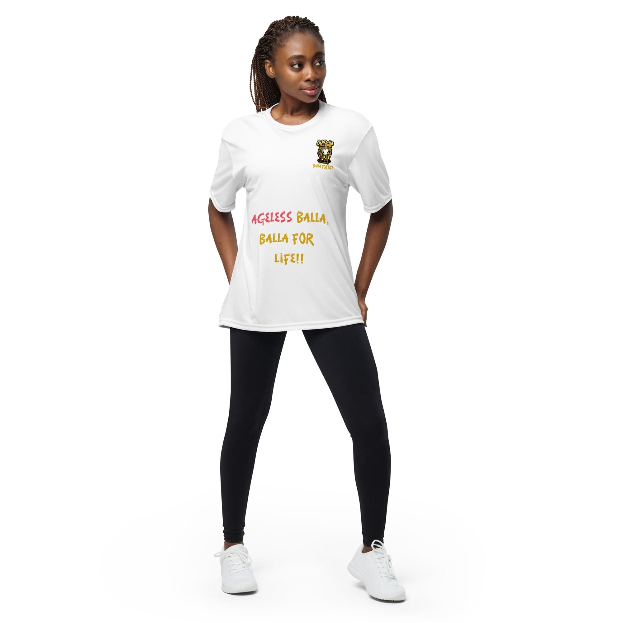 OGBALLA "Ageless Baller" Unisex performance crew neck t-shirt
