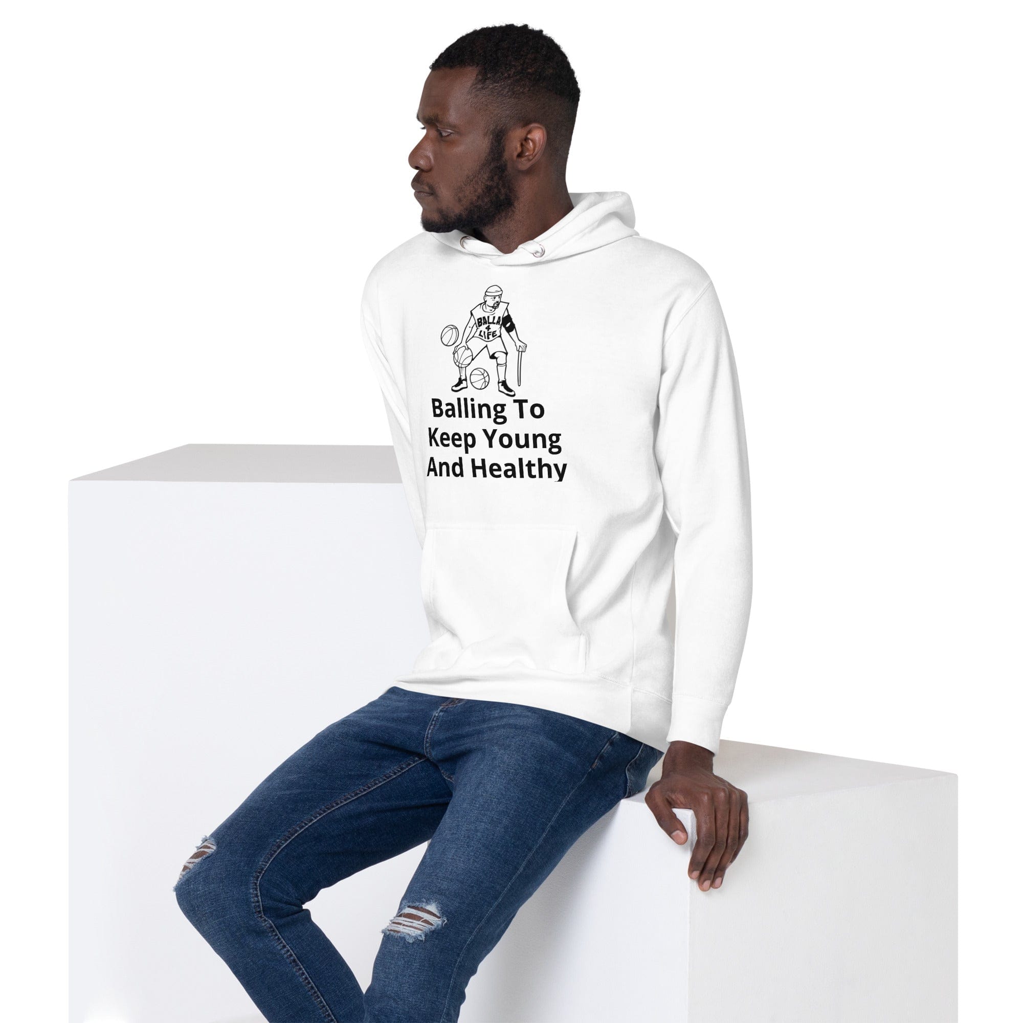 OGBALLA "Balling To Keep Young and Healthy" Quote Unisex Hoodie