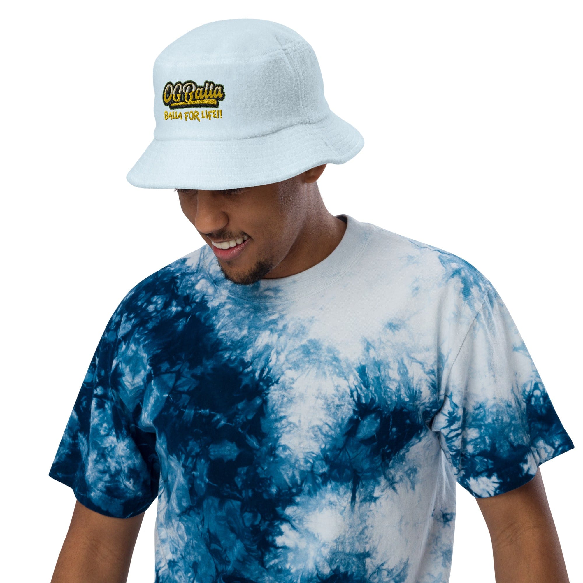 OGBALLA, *NEW* "Balla For Life" Unstructured terry cloth bucket hat - OGBALLA.com