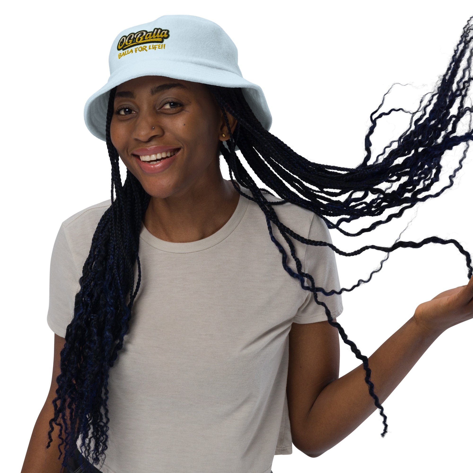 OGBALLA, *NEW* "Balla For Life" Unstructured terry cloth bucket hat - OGBALLA.com