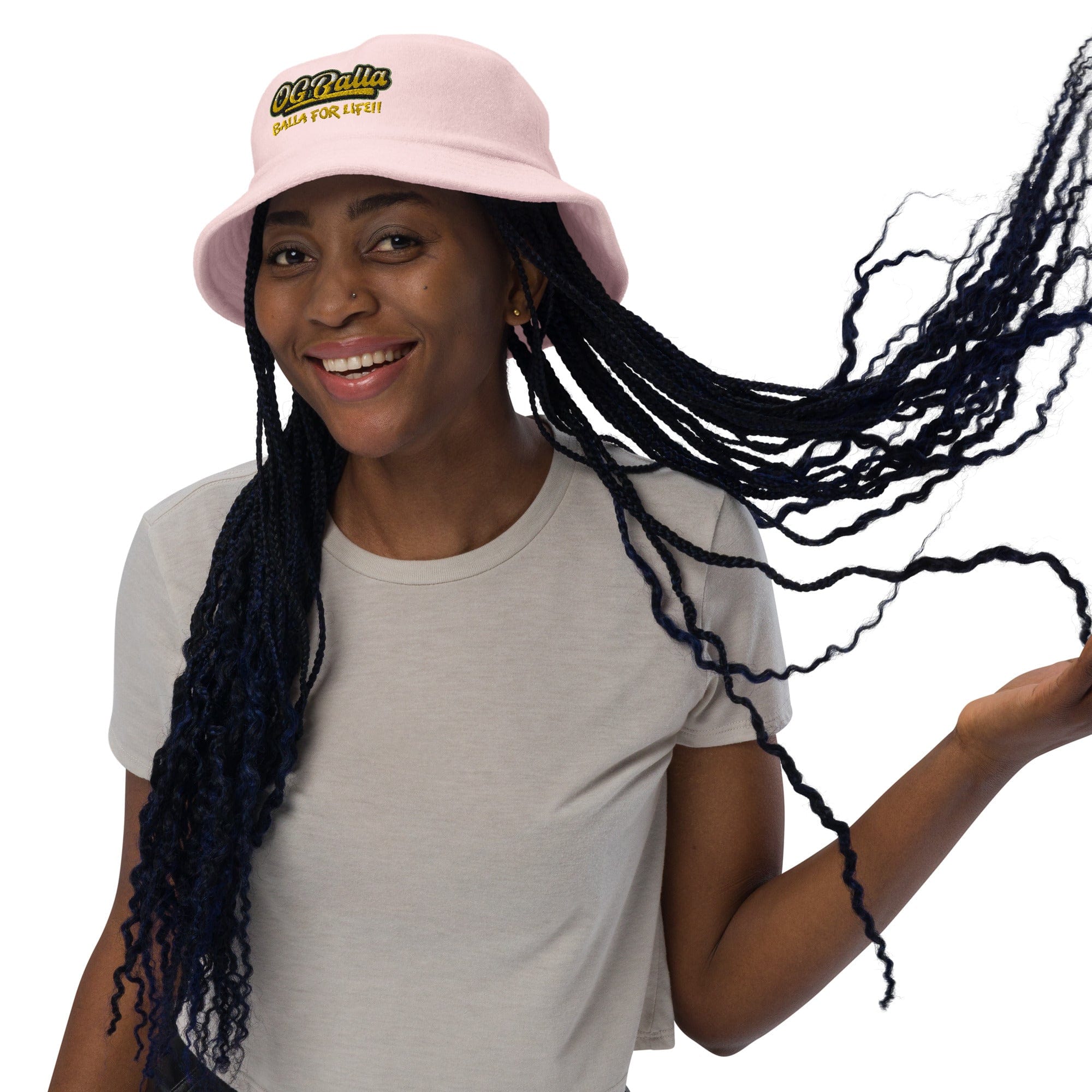 OGBALLA, *NEW* "Balla For Life" Unstructured terry cloth bucket hat - OGBALLA.com