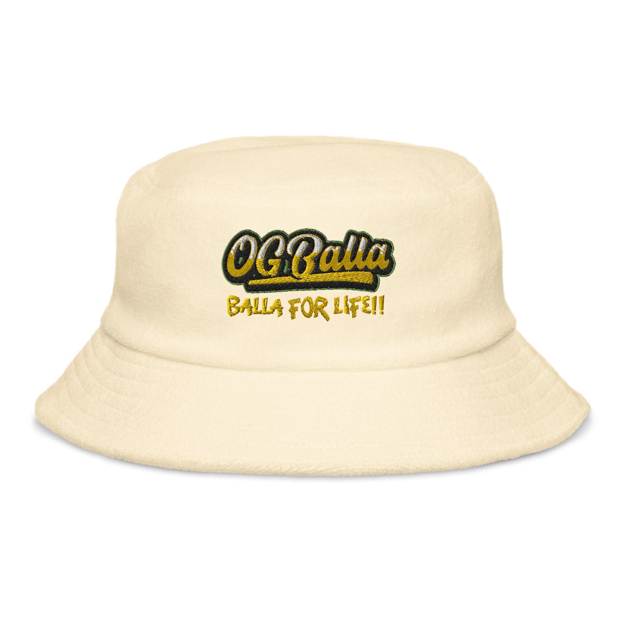 OGBALLA, *NEW* "Balla For Life" Unstructured terry cloth bucket hat - OGBALLA.com