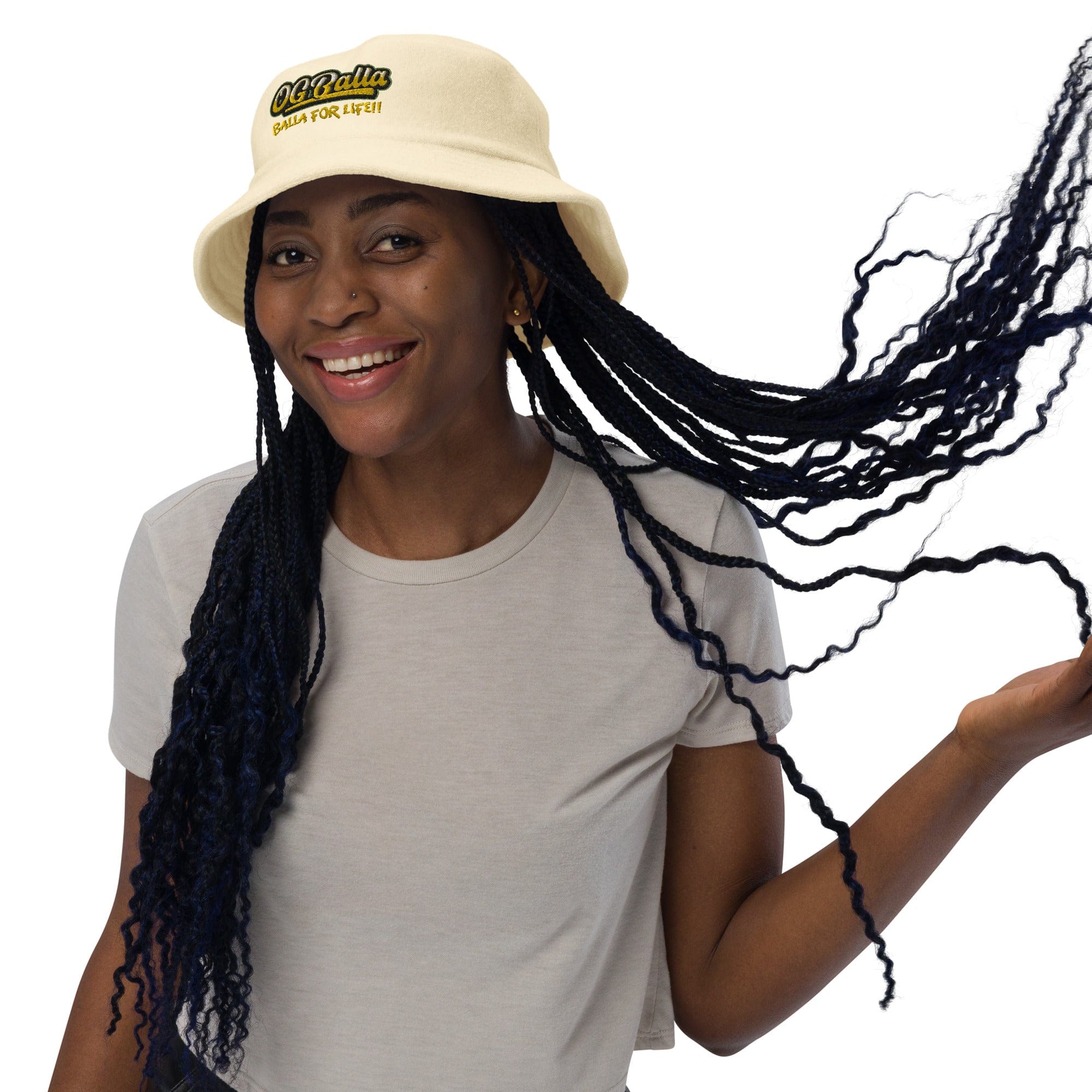 OGBALLA, *NEW* "Balla For Life" Unstructured terry cloth bucket hat - OGBALLA.com