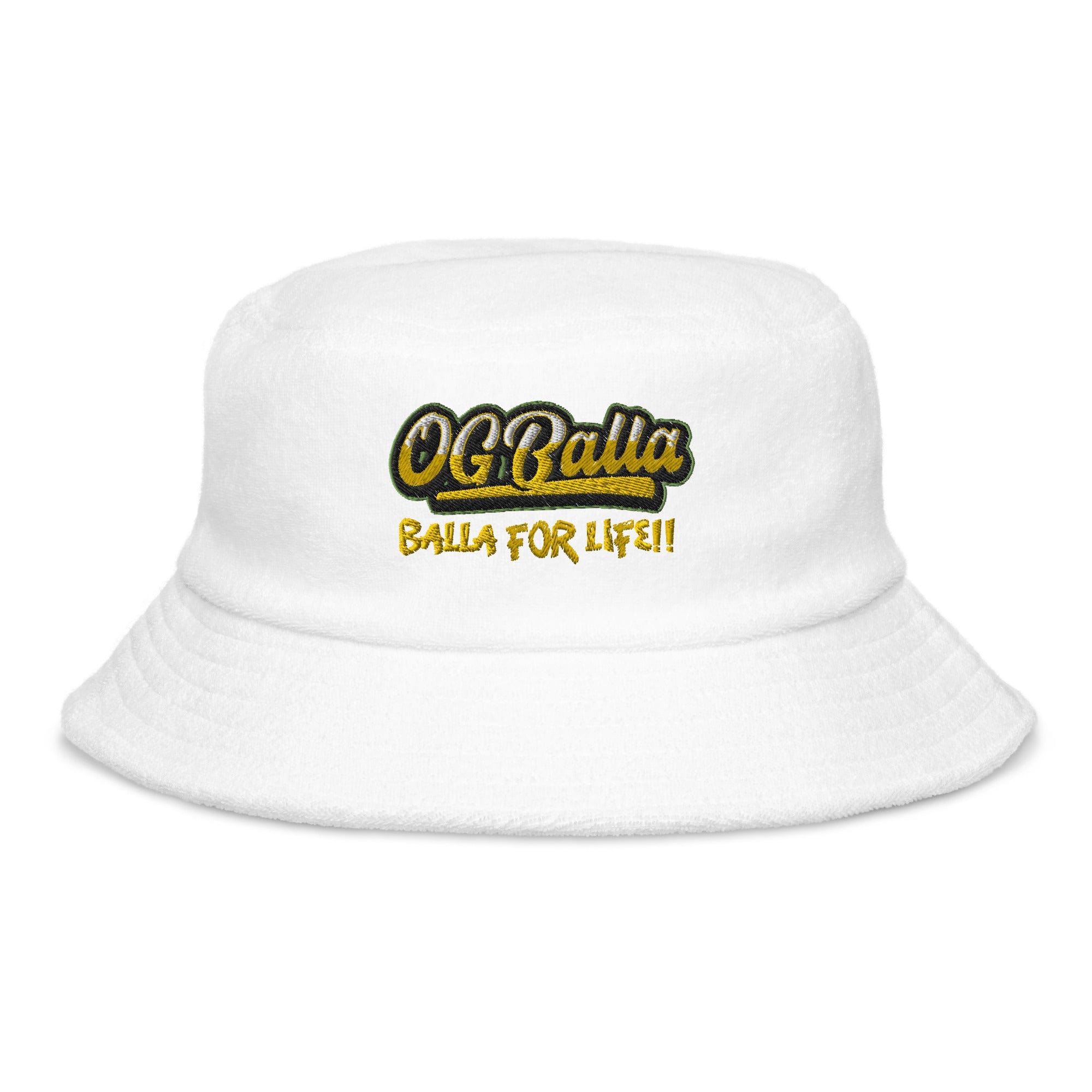 OGBALLA, *NEW* "Balla For Life" Unstructured terry cloth bucket hat - OGBALLA.com