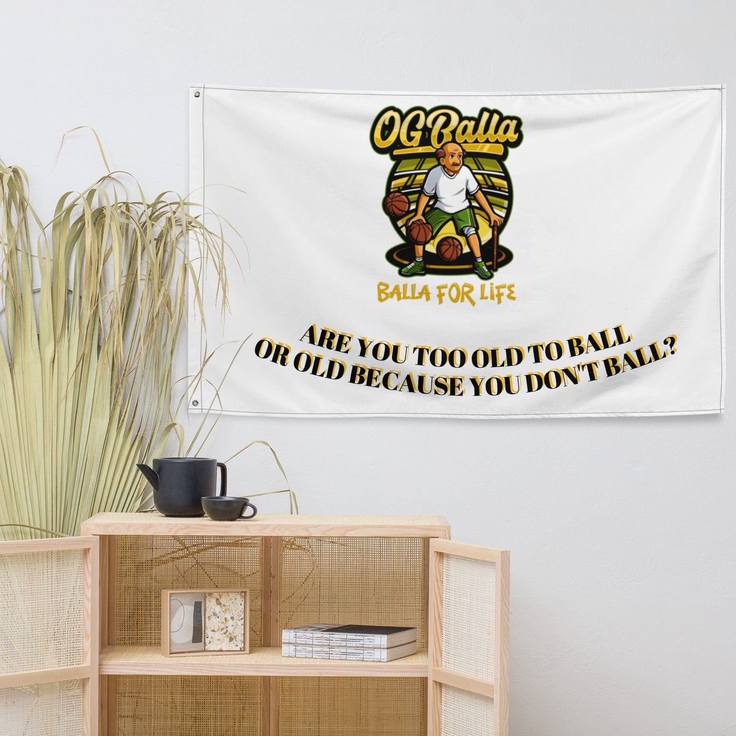 OGBALLA Basketball Quote Flag