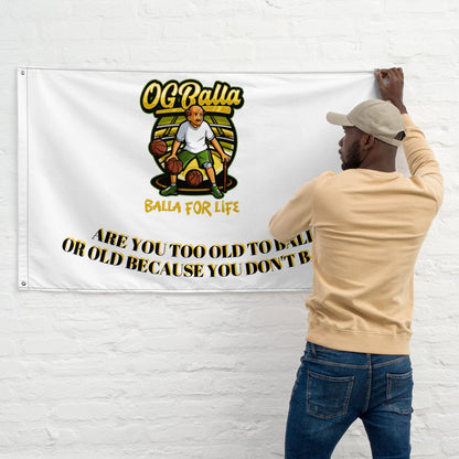 OGBALLA Basketball Quote Flag