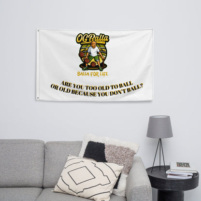 OGBALLA Basketball Quote Flag