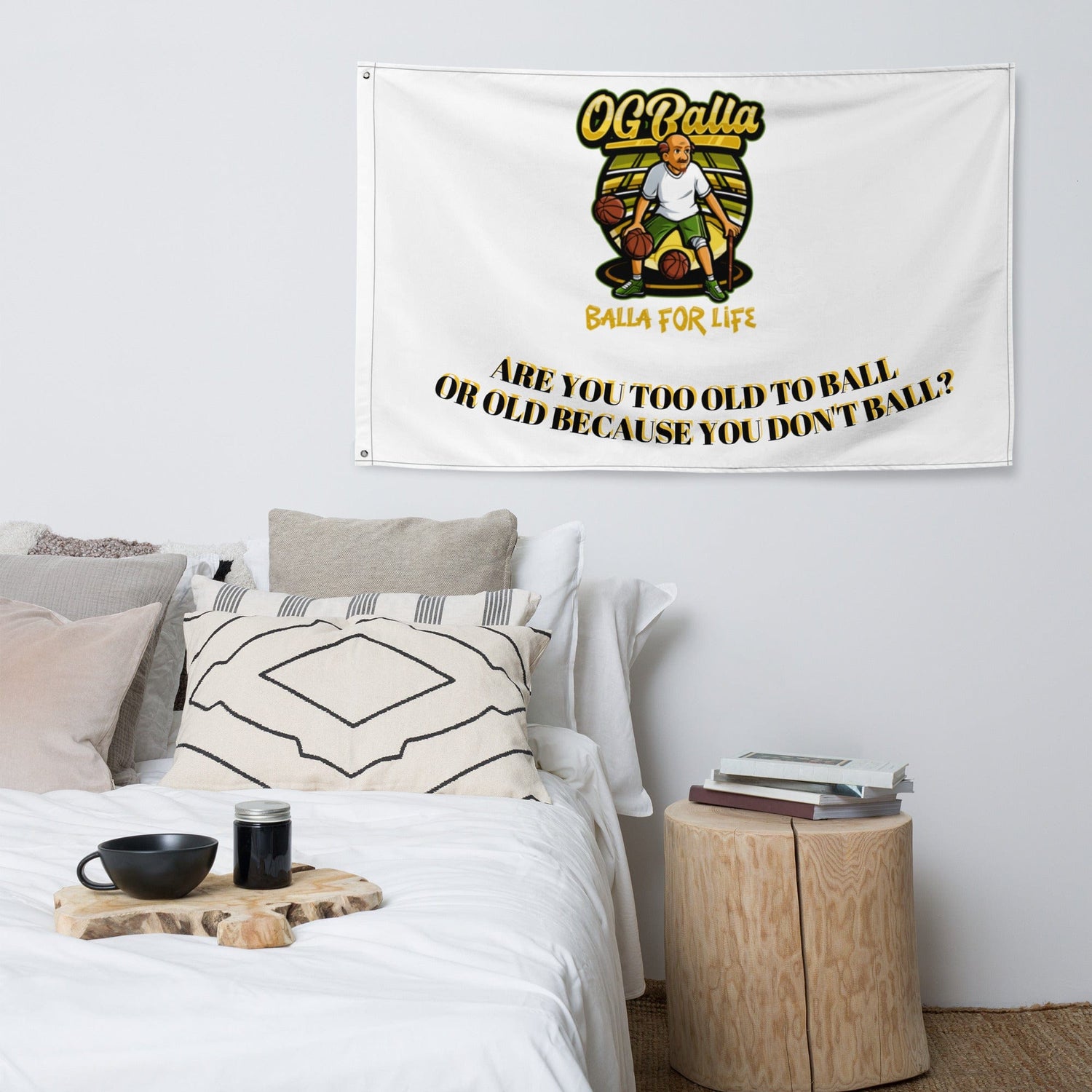 OGBALLA Basketball Quote Flag