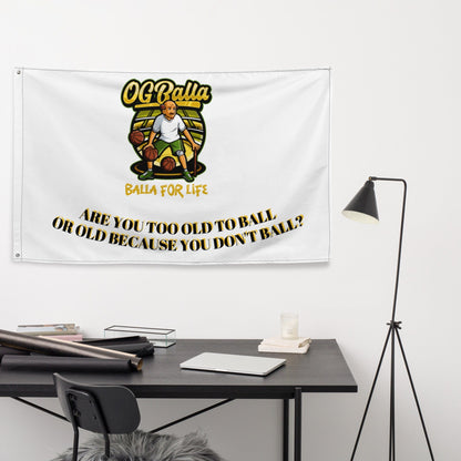 OGBALLA Basketball Quote Flag