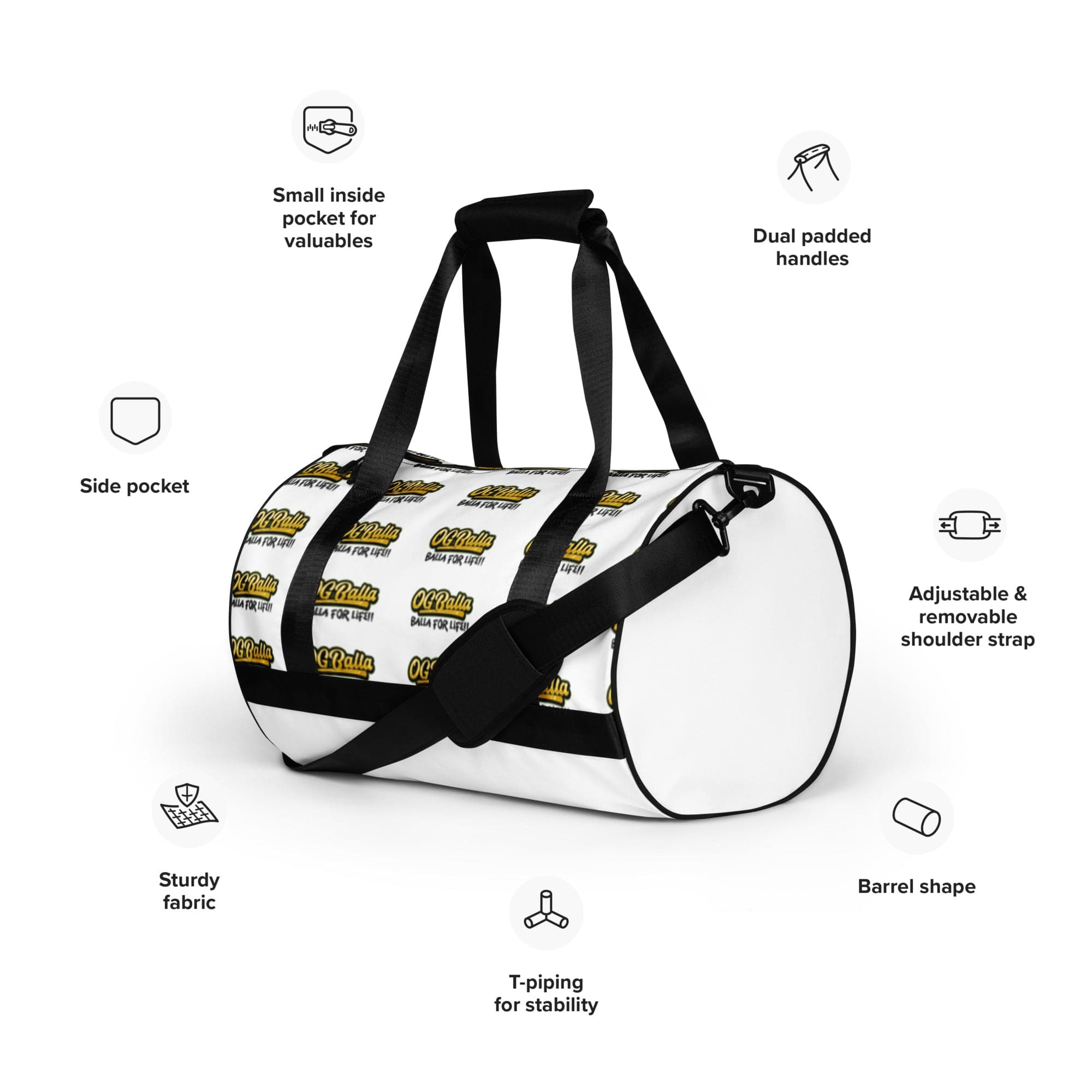 OGBALLA Balla For Life All-over print gym bag