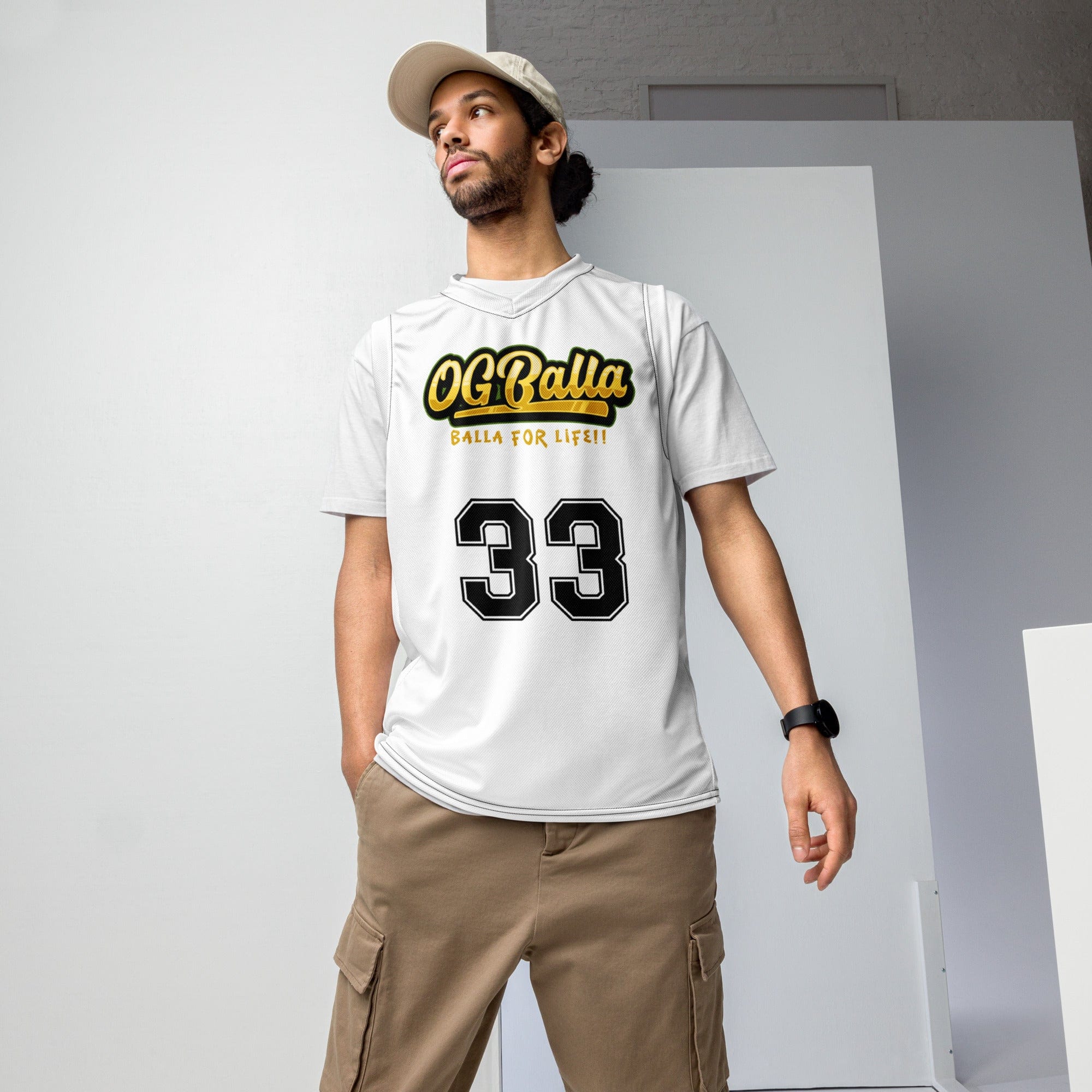 OGBALLA Number 33 Recycled unisex basketball jersey - OGBALLA.com