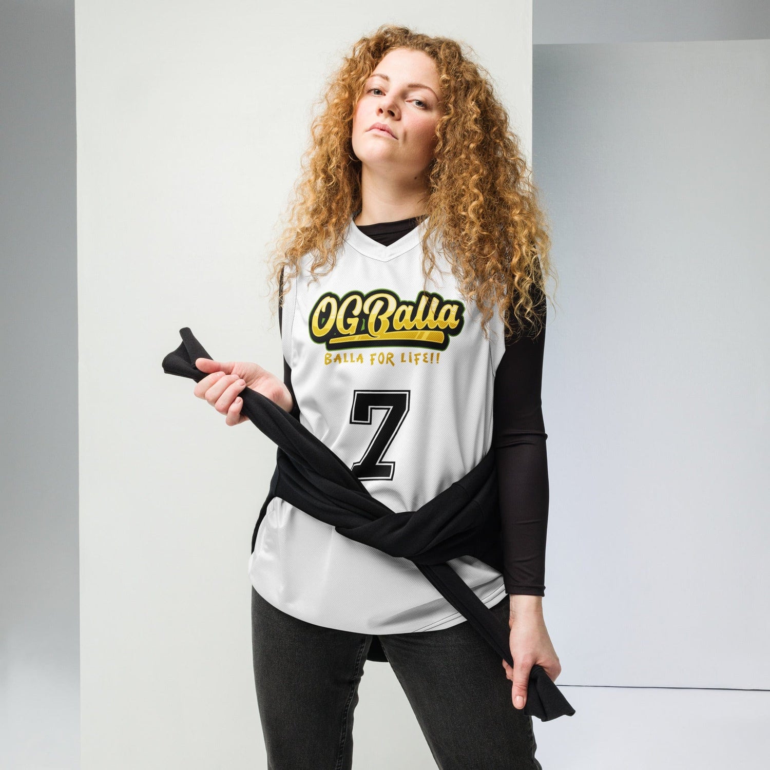 OGBALLA NUMBER 7 Recycled unisex basketball jersey - OGBALLA.com