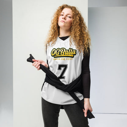 OGBALLA NUMBER 7 Recycled unisex basketball jersey - OGBALLA.com