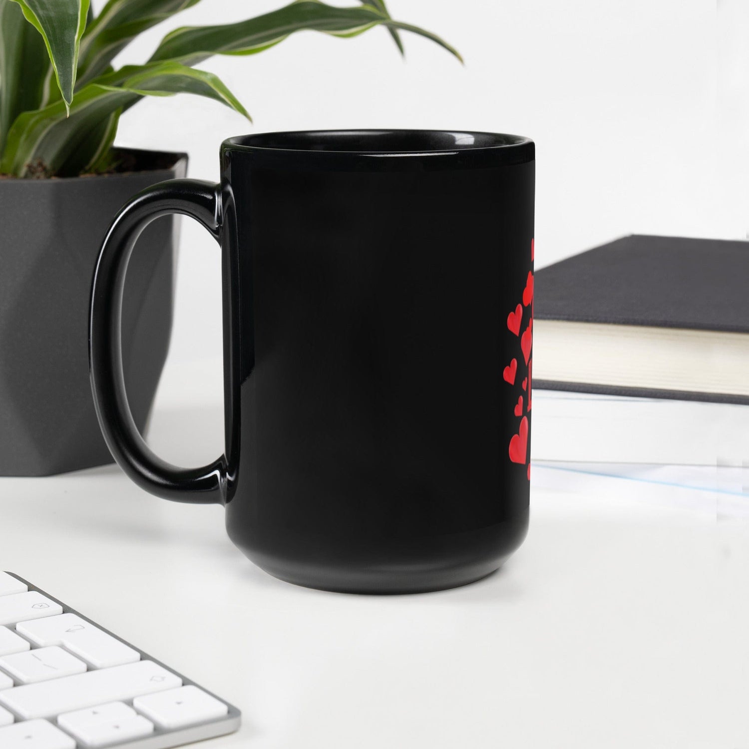 OGBALLA Valentine Black Glossy Mug